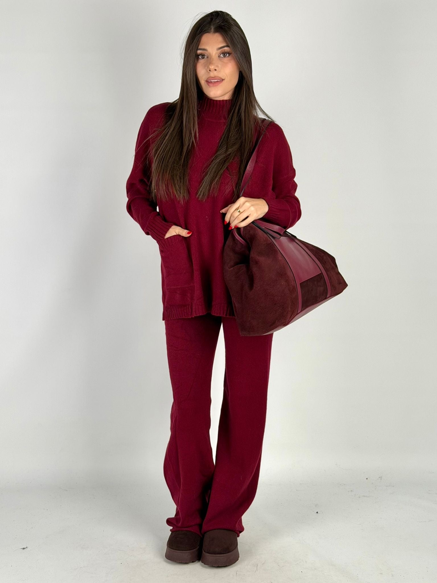 Tuta tasche bordeuax