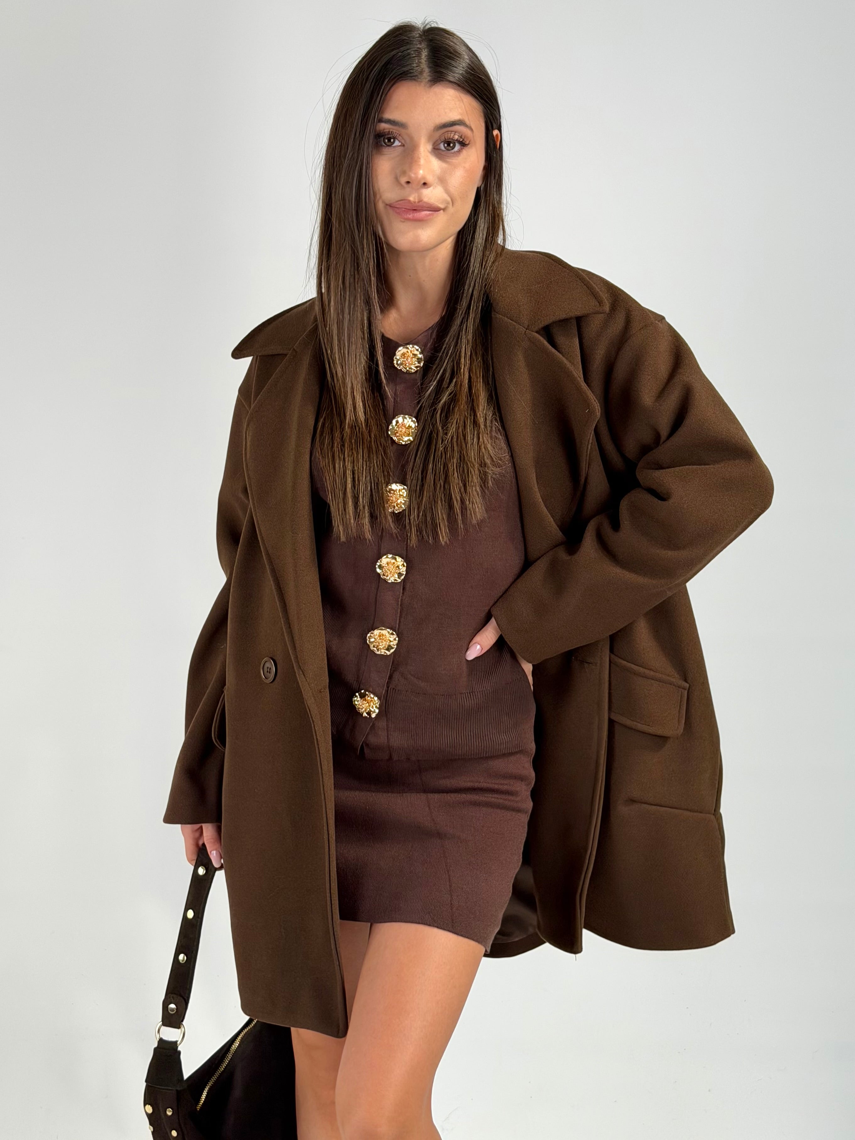 Cappotto doppio petto felicia moro