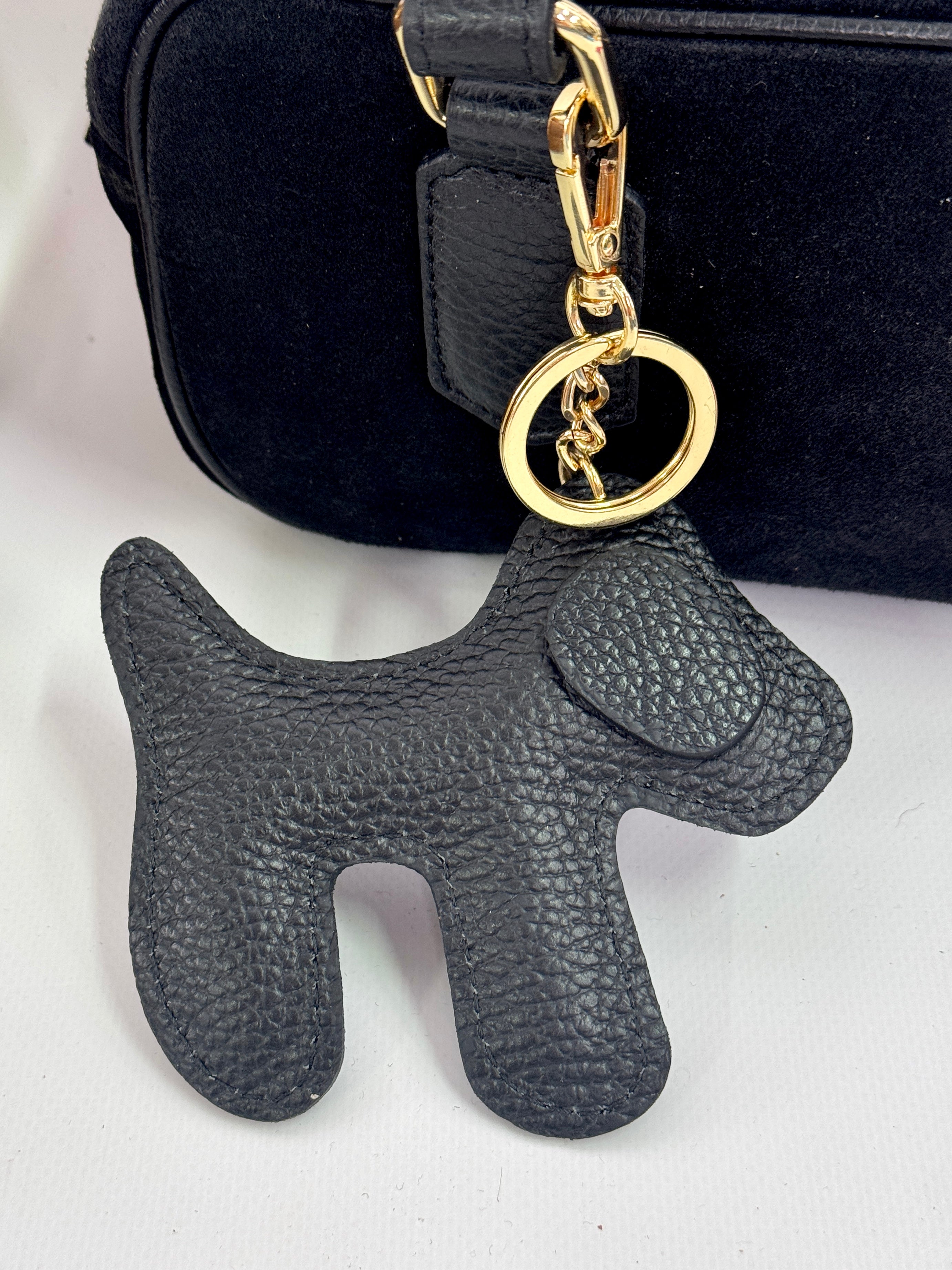 Ciondolo borsa vera pelle Dog