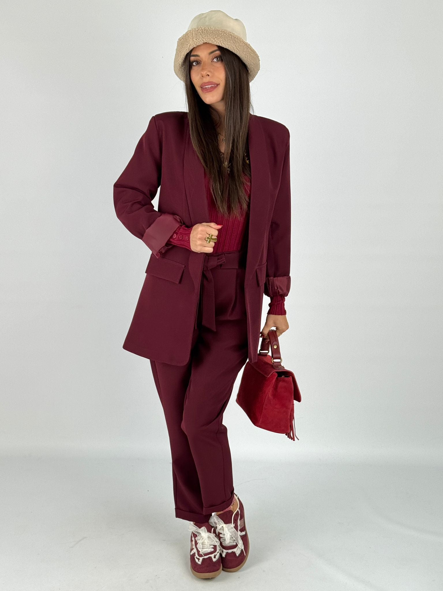 Giacca completo Amira bordeaux