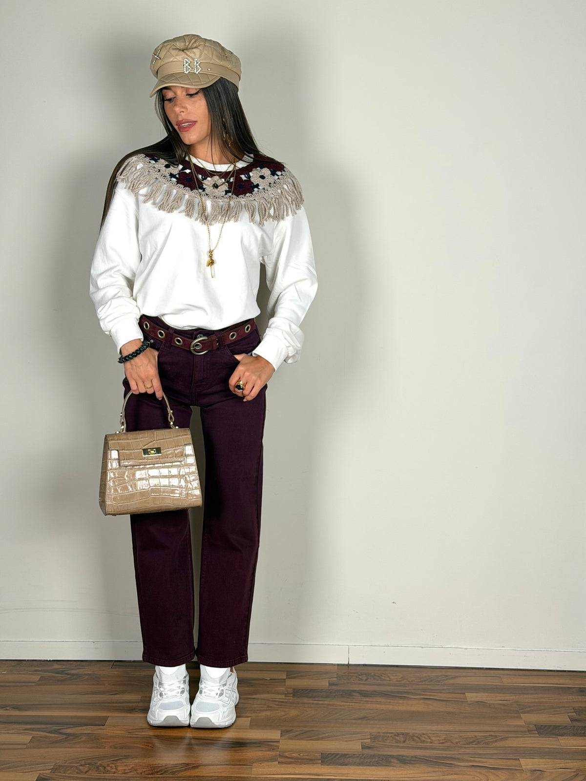 Jeans Indie bordeaux