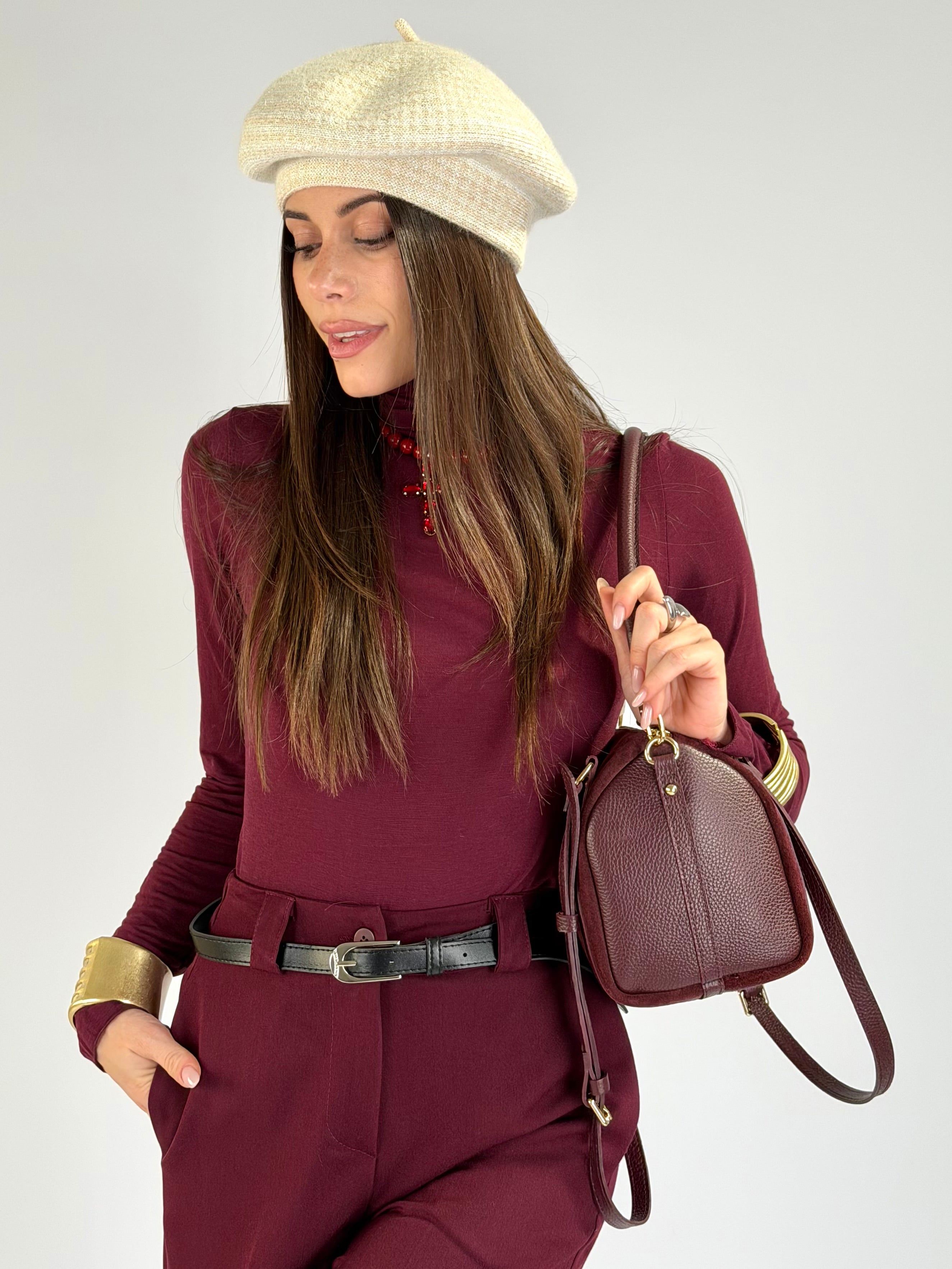 Dolcevita collo alto bordeaux