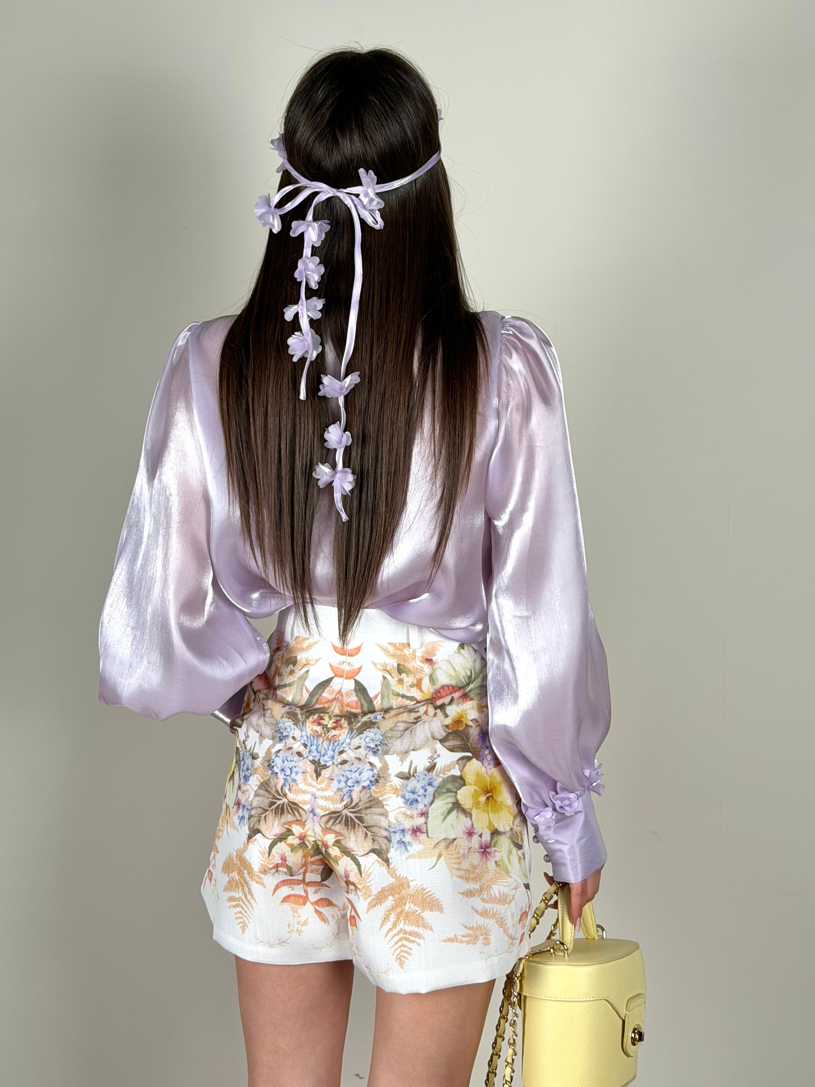 Short Fiori bianco