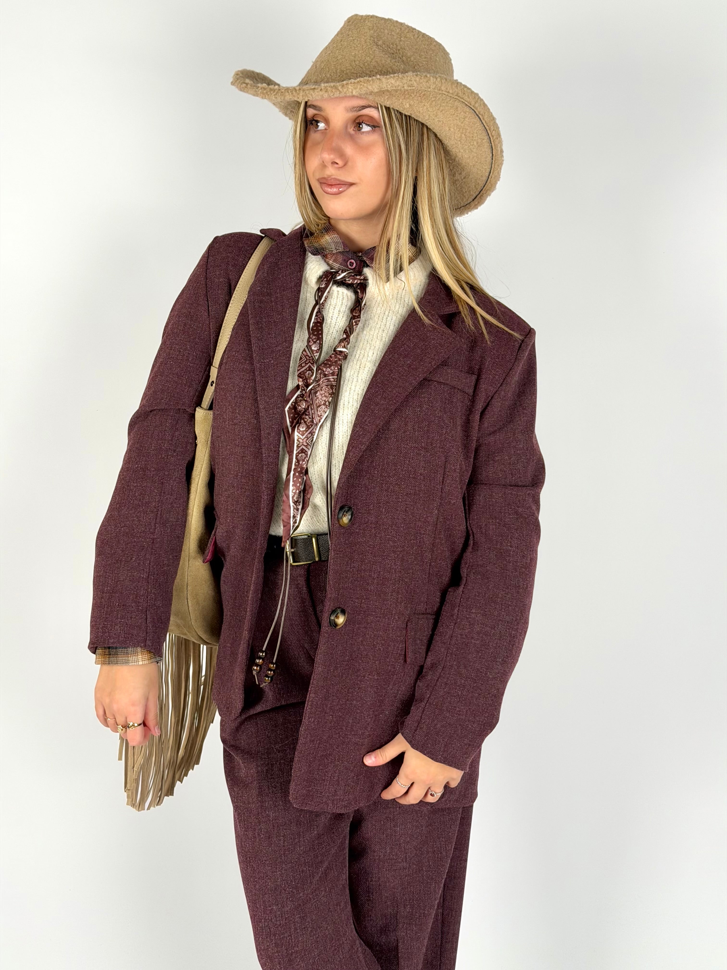 Giacca completo Dafne bordeaux