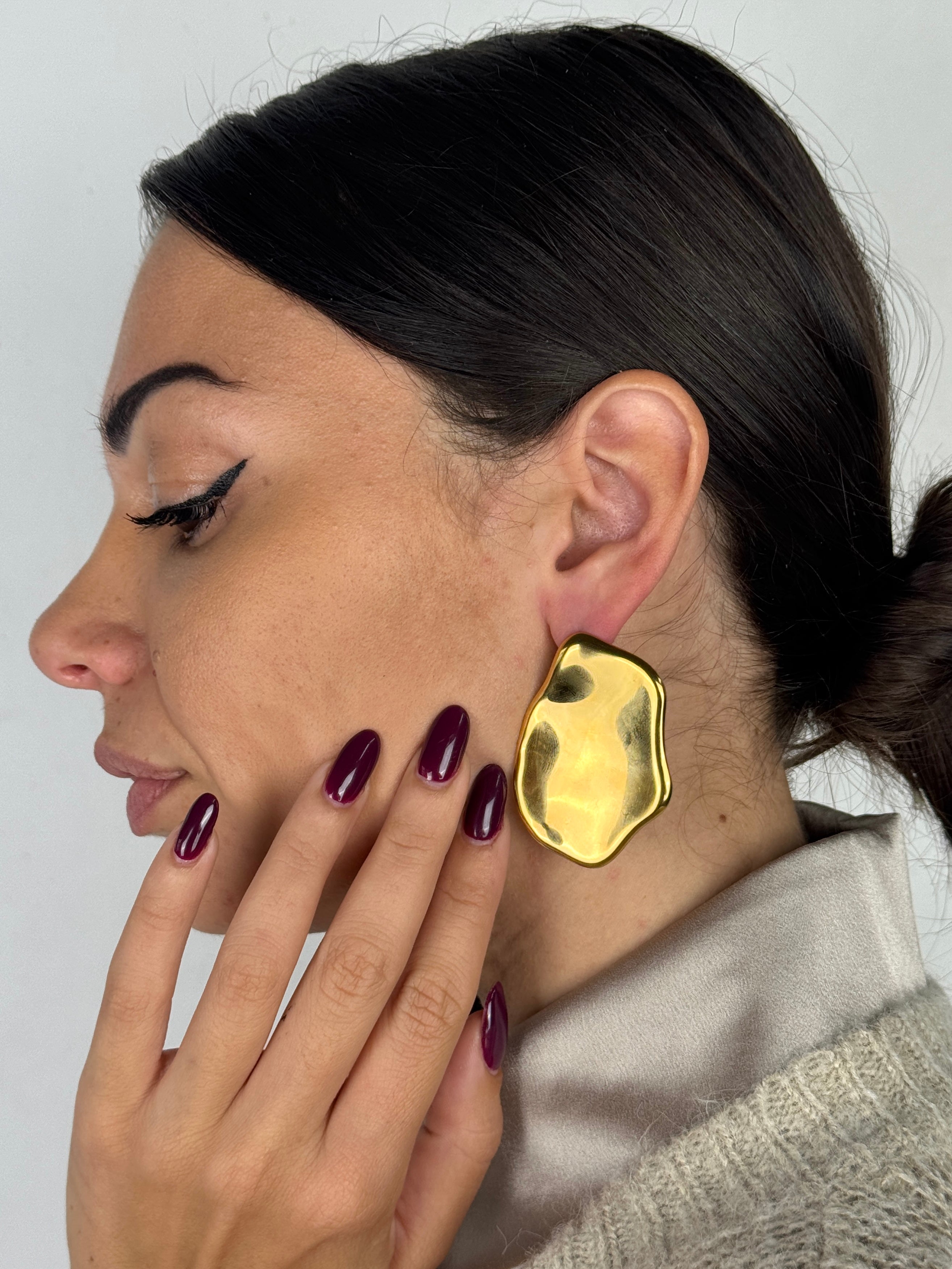 Orecchini maxi placca