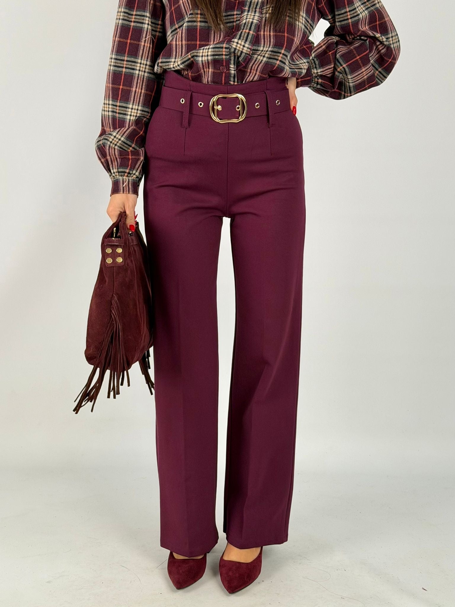 Pantalone Desy bordeaux