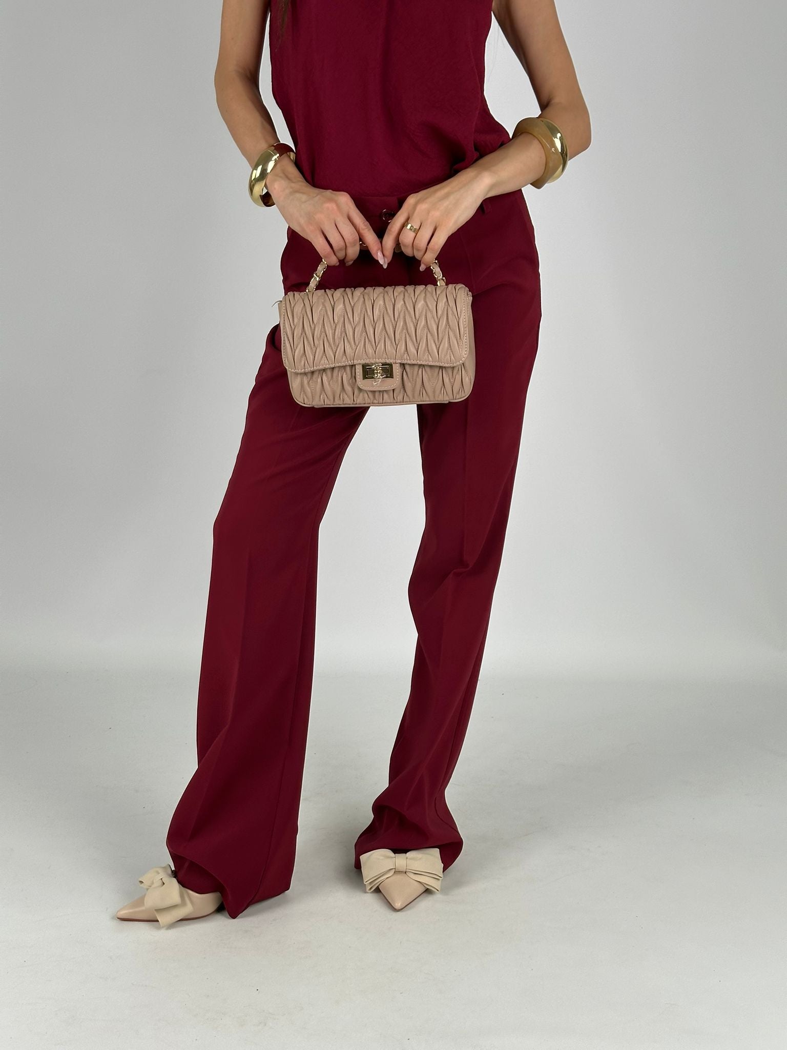 Pantalone Julia bordeaux