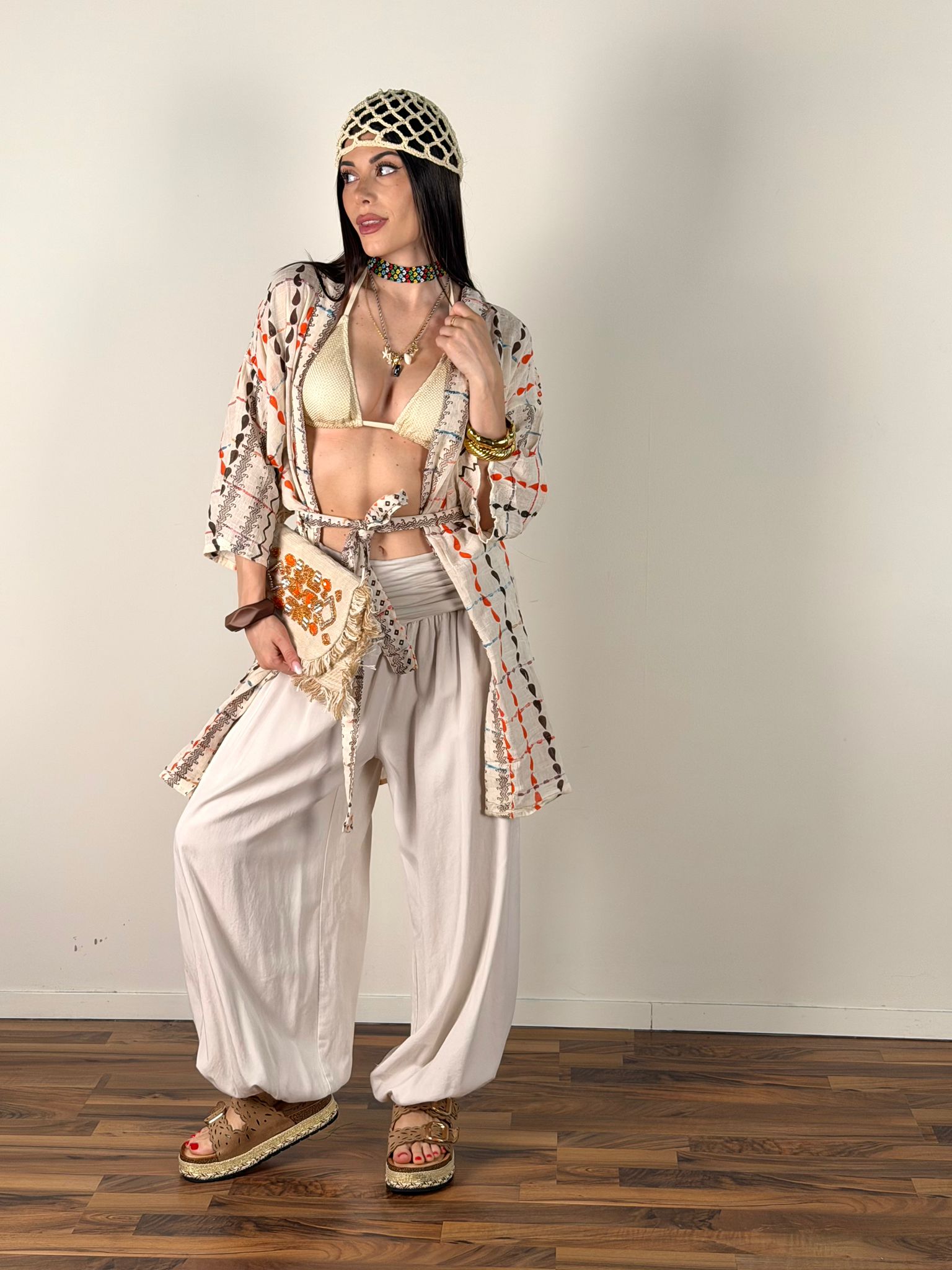 Pantalone odalisca beige