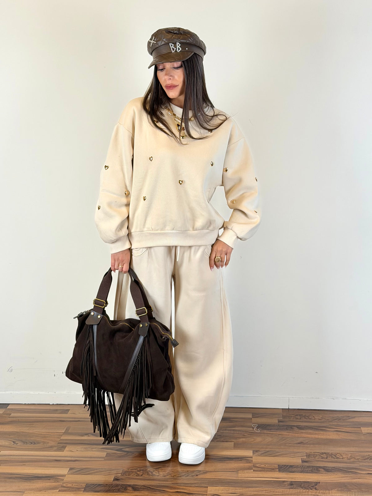Felpa tuta Romantica beige