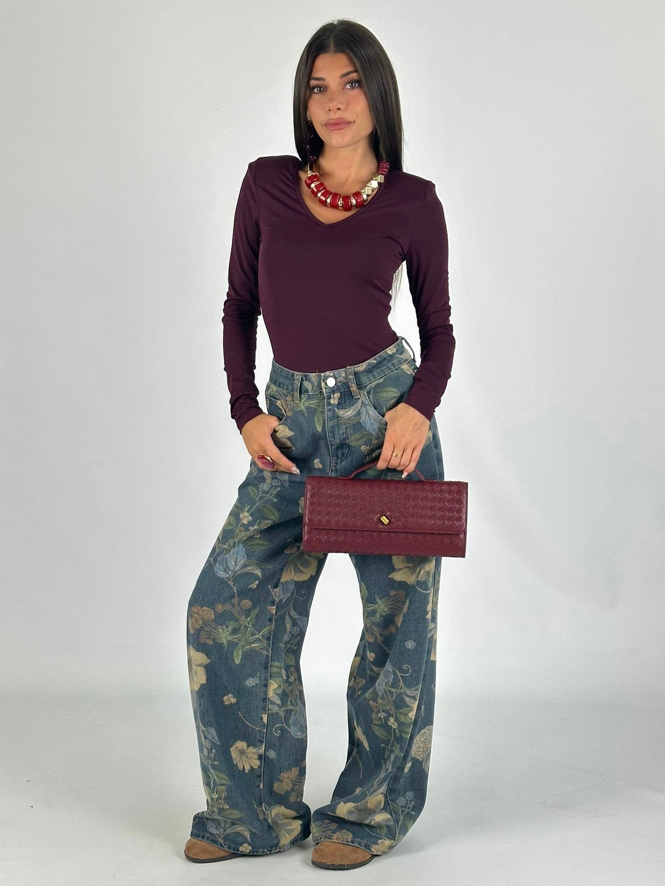 Maglia anni 90 bordeaux