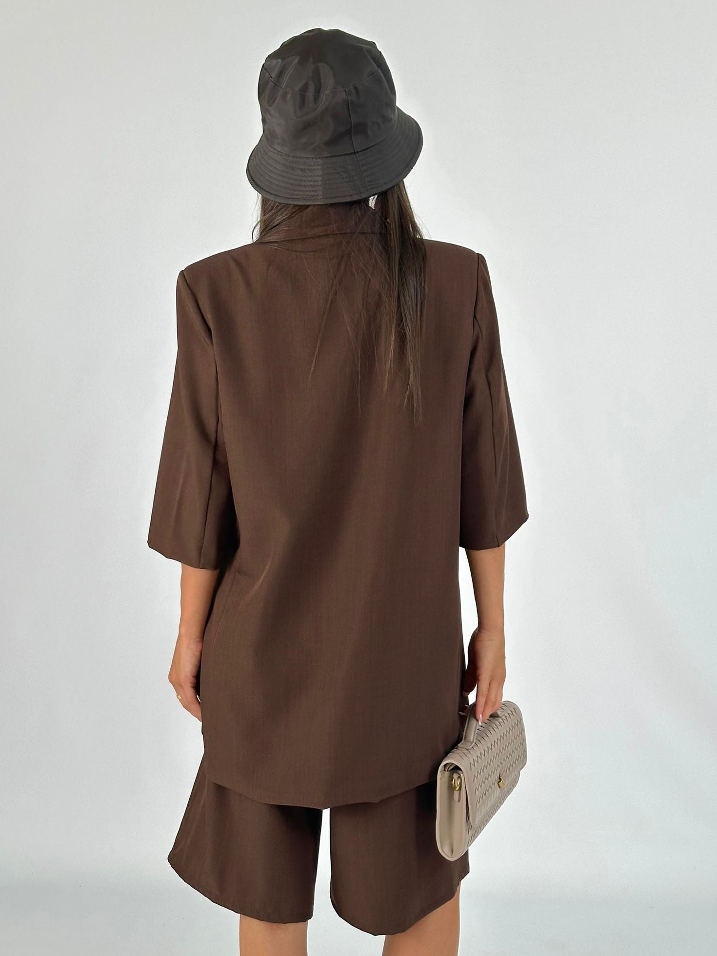 Completo giacca + bermuda moro