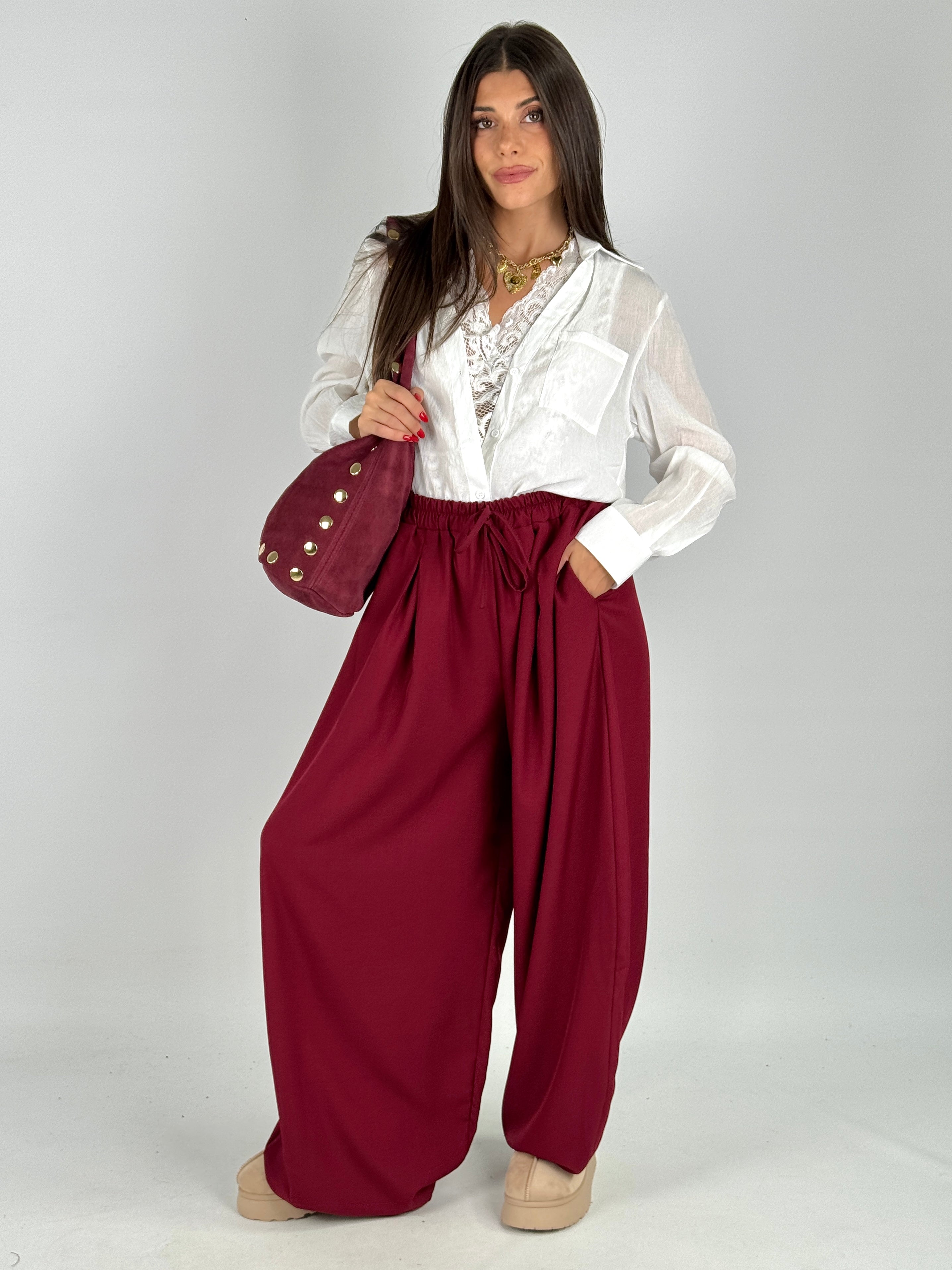 Camicia con maglia pizzo bianco