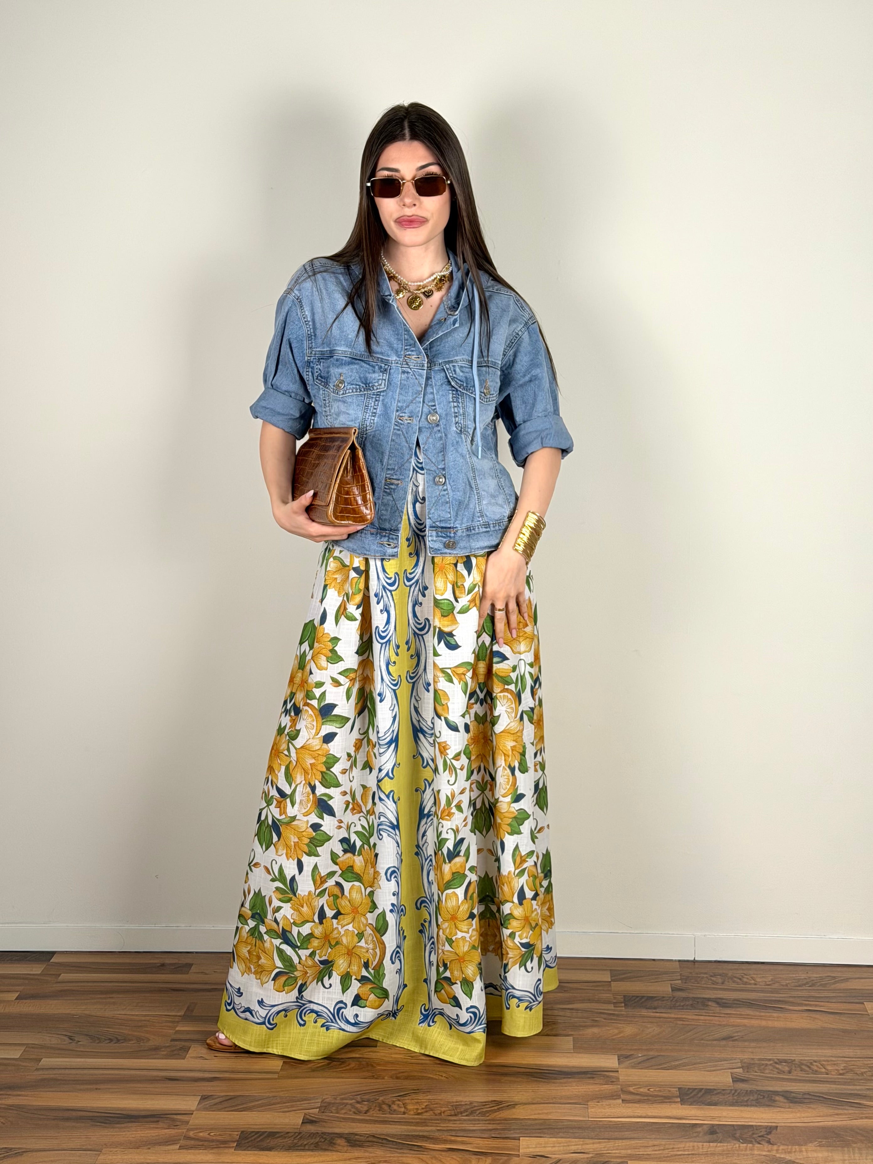 Giubbino jeans cappuccio