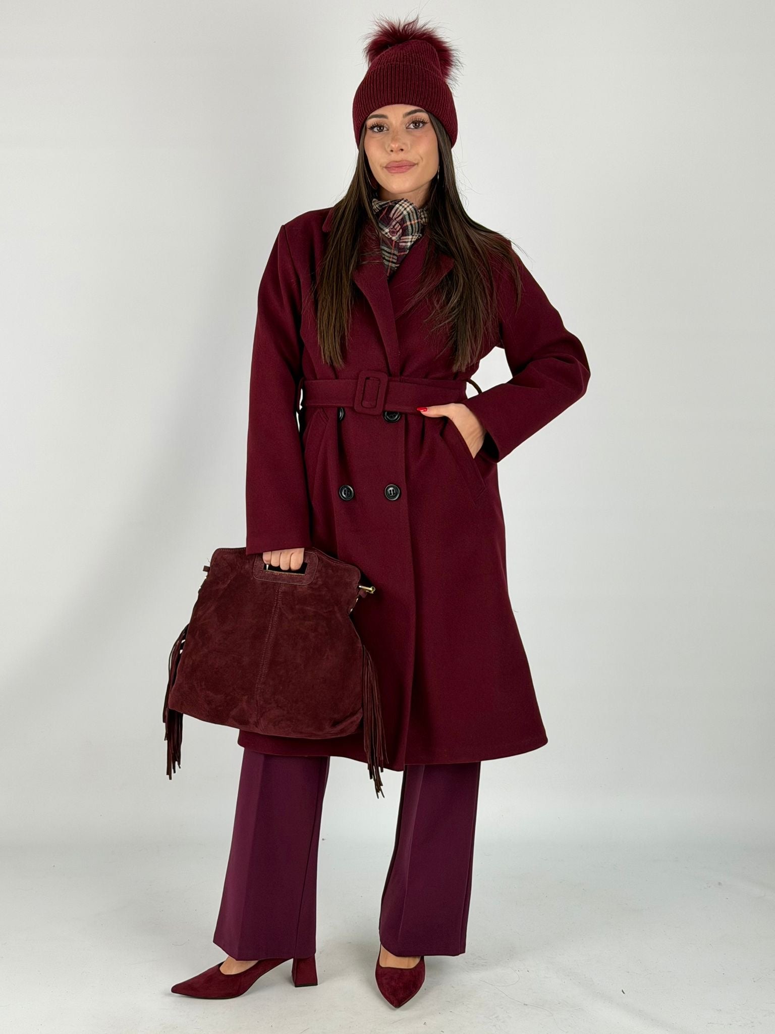 Maxi cappotto DESY bordeaux