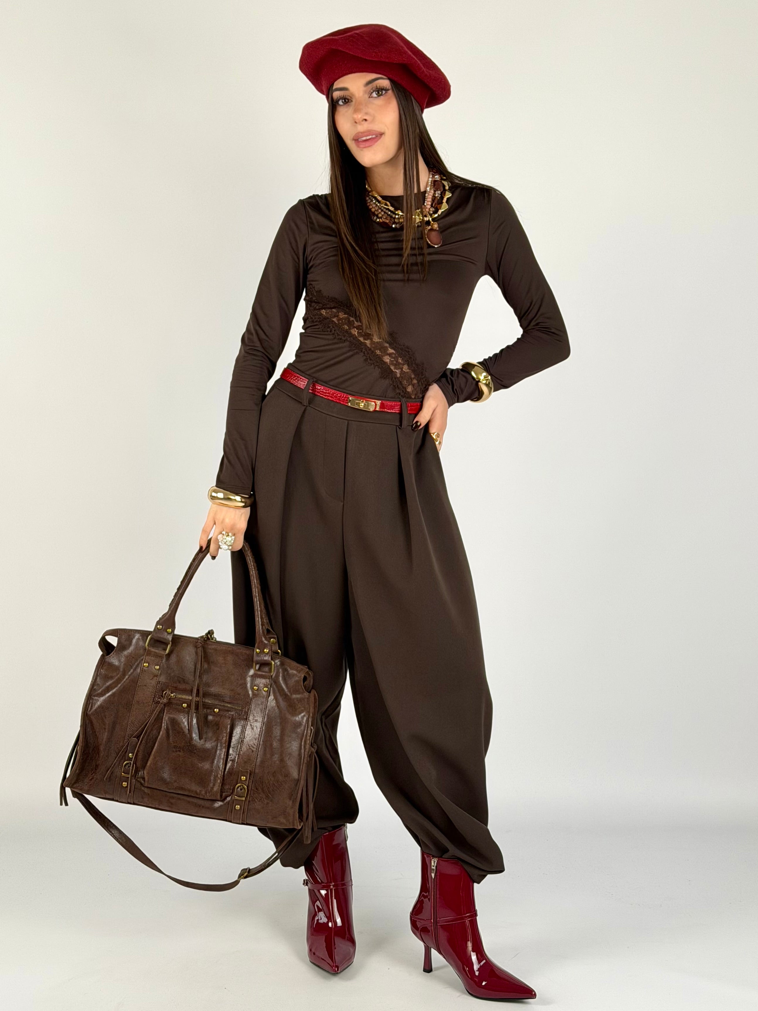 Pantalone Flora moro