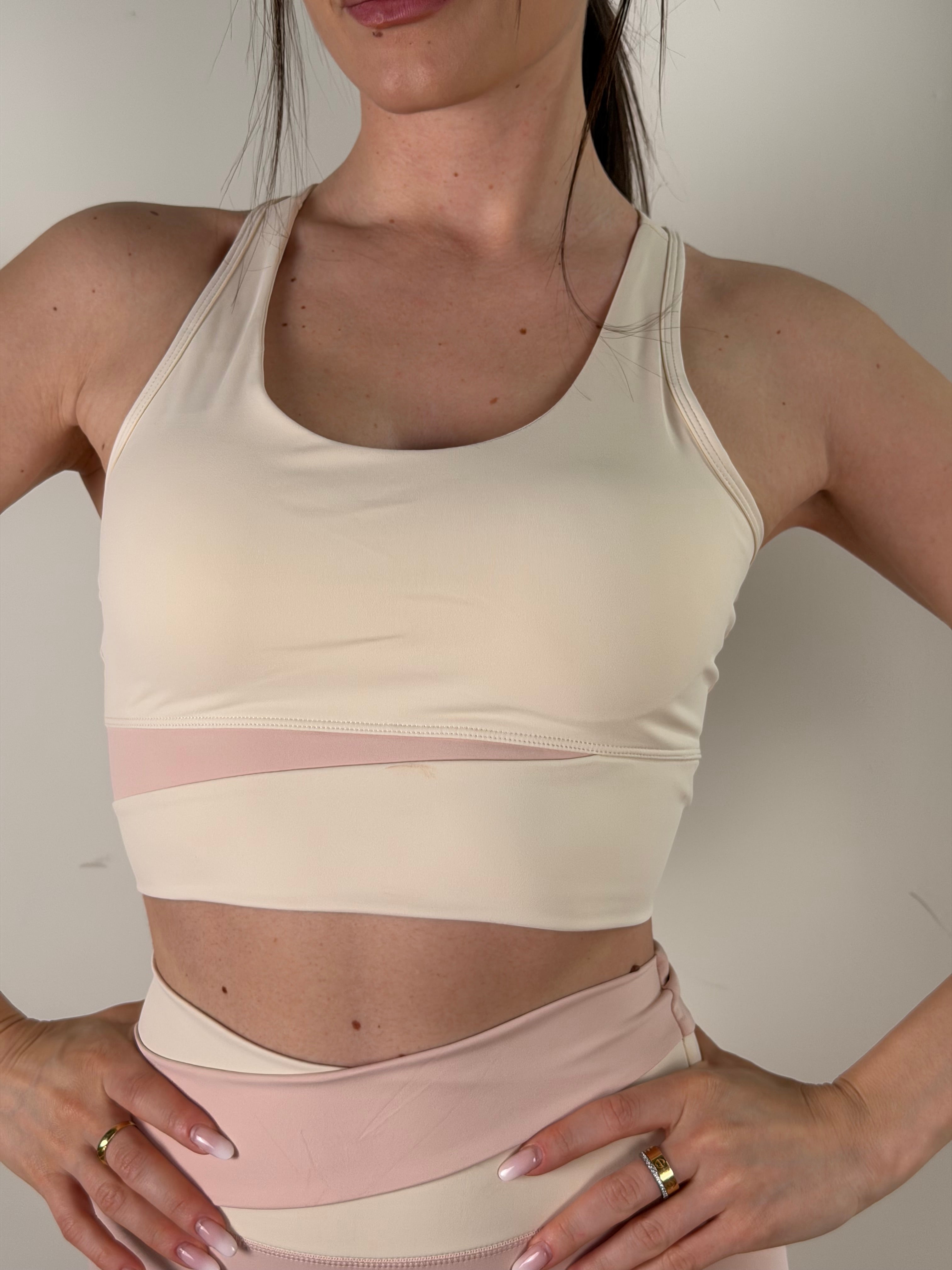 Top Set sportivo bicolor rosa