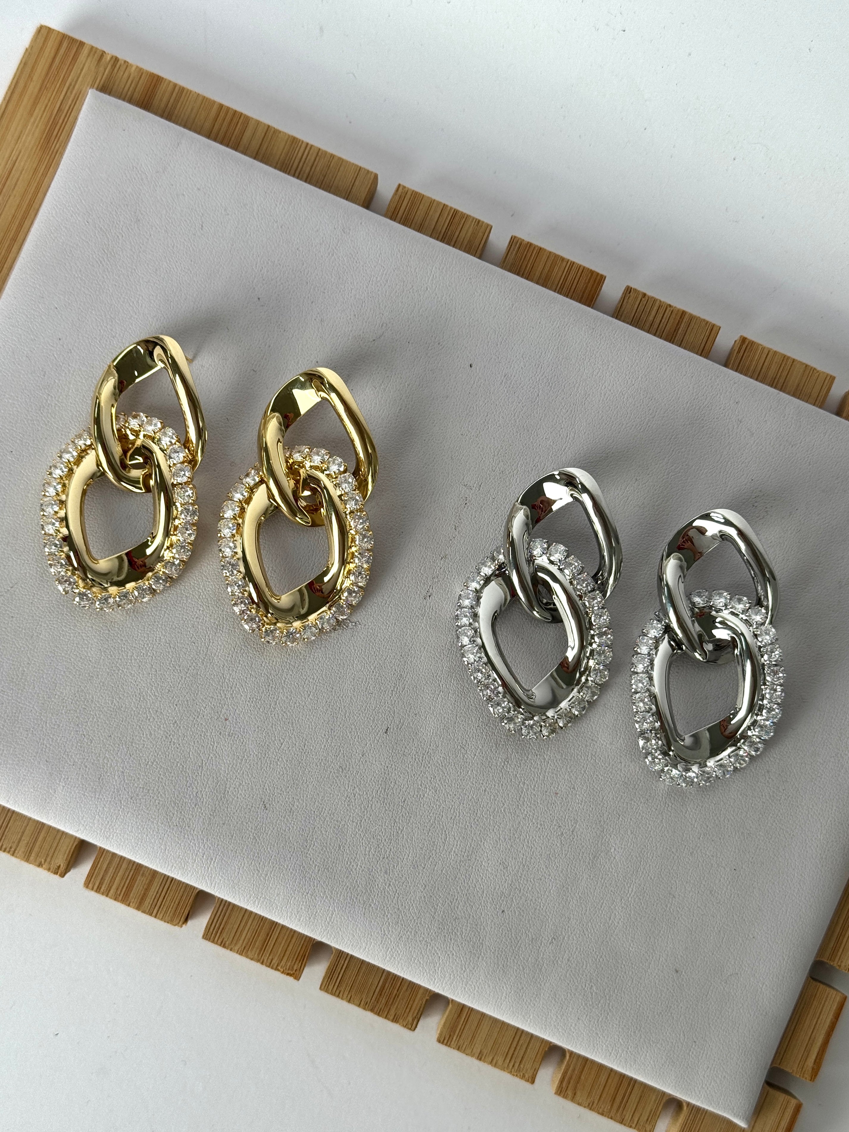 Orecchini Elena zirconi - 2 colori