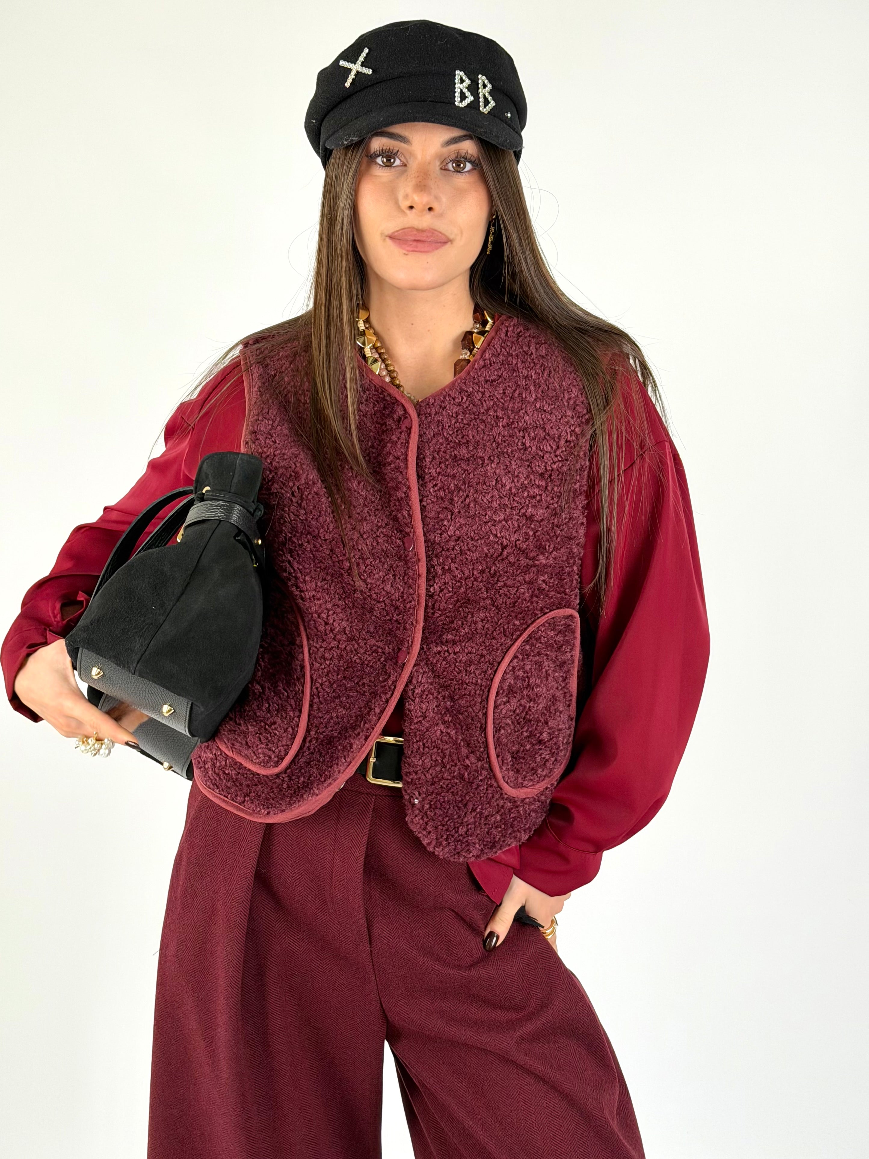 Gilet Cecy bordeaux
