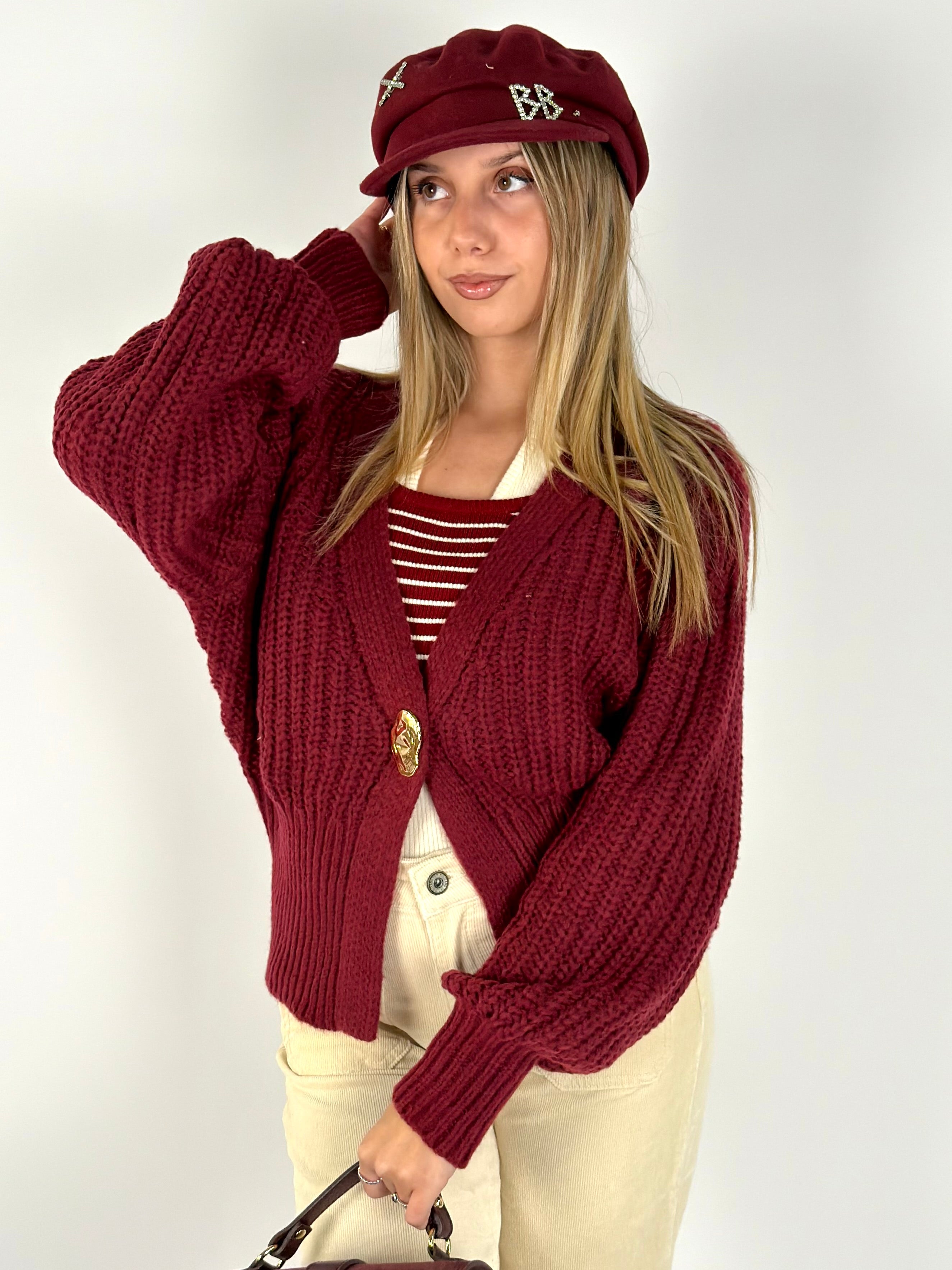 Maglia happy bordeaux