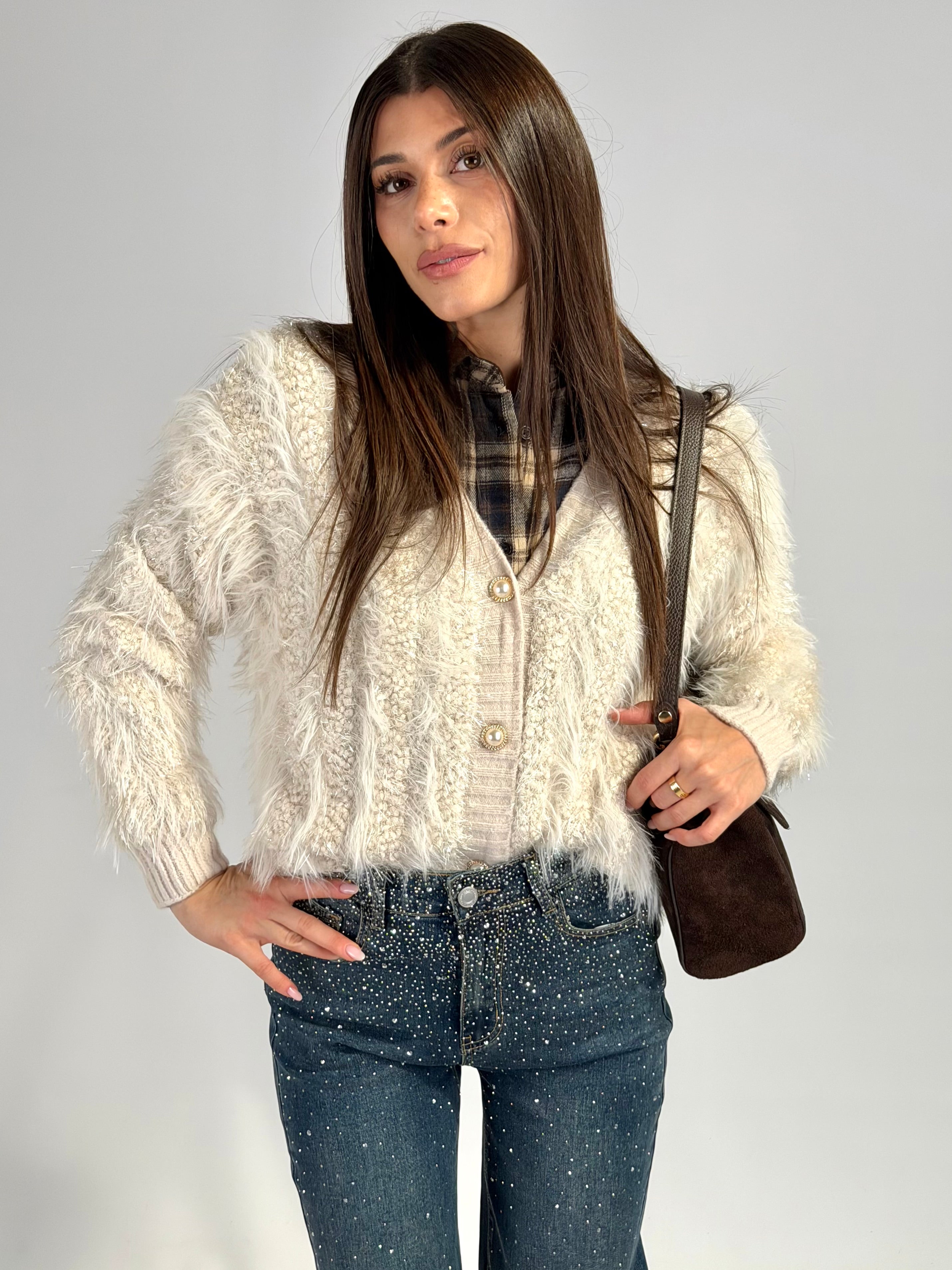 Maglione cardigan mary panna
