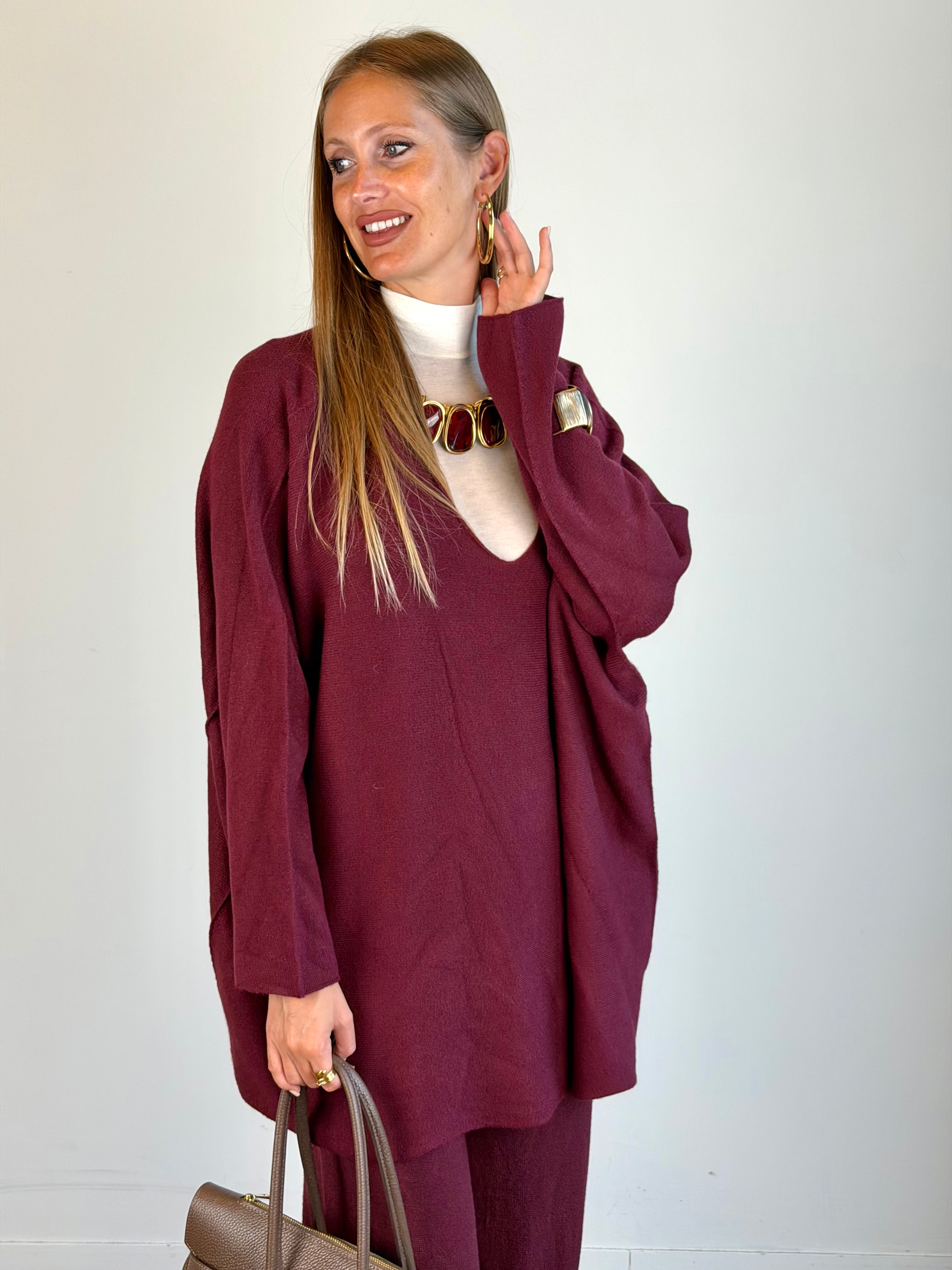 Maglia Sheila over bordeaux
