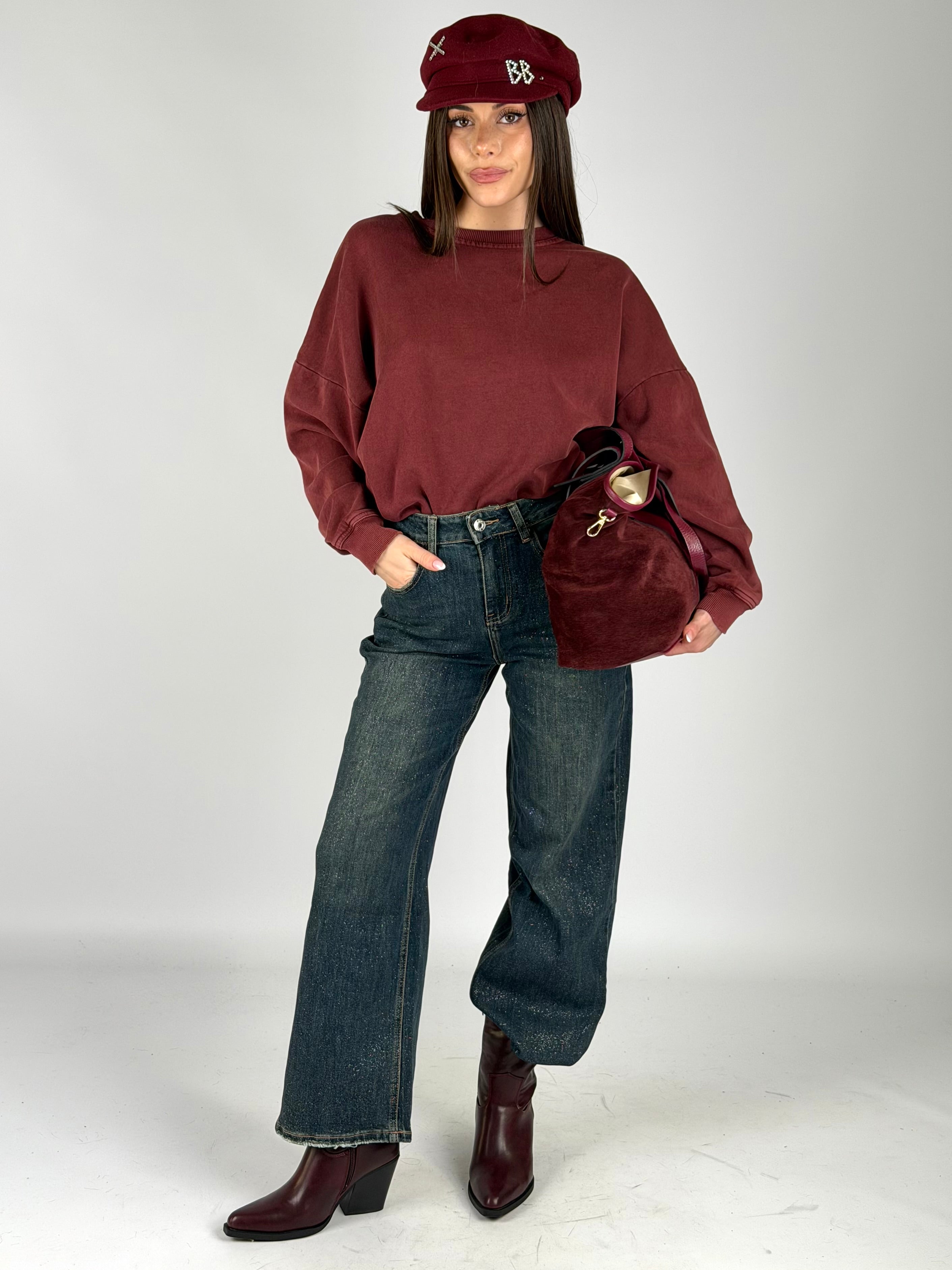 Felpa Sammy bordeaux