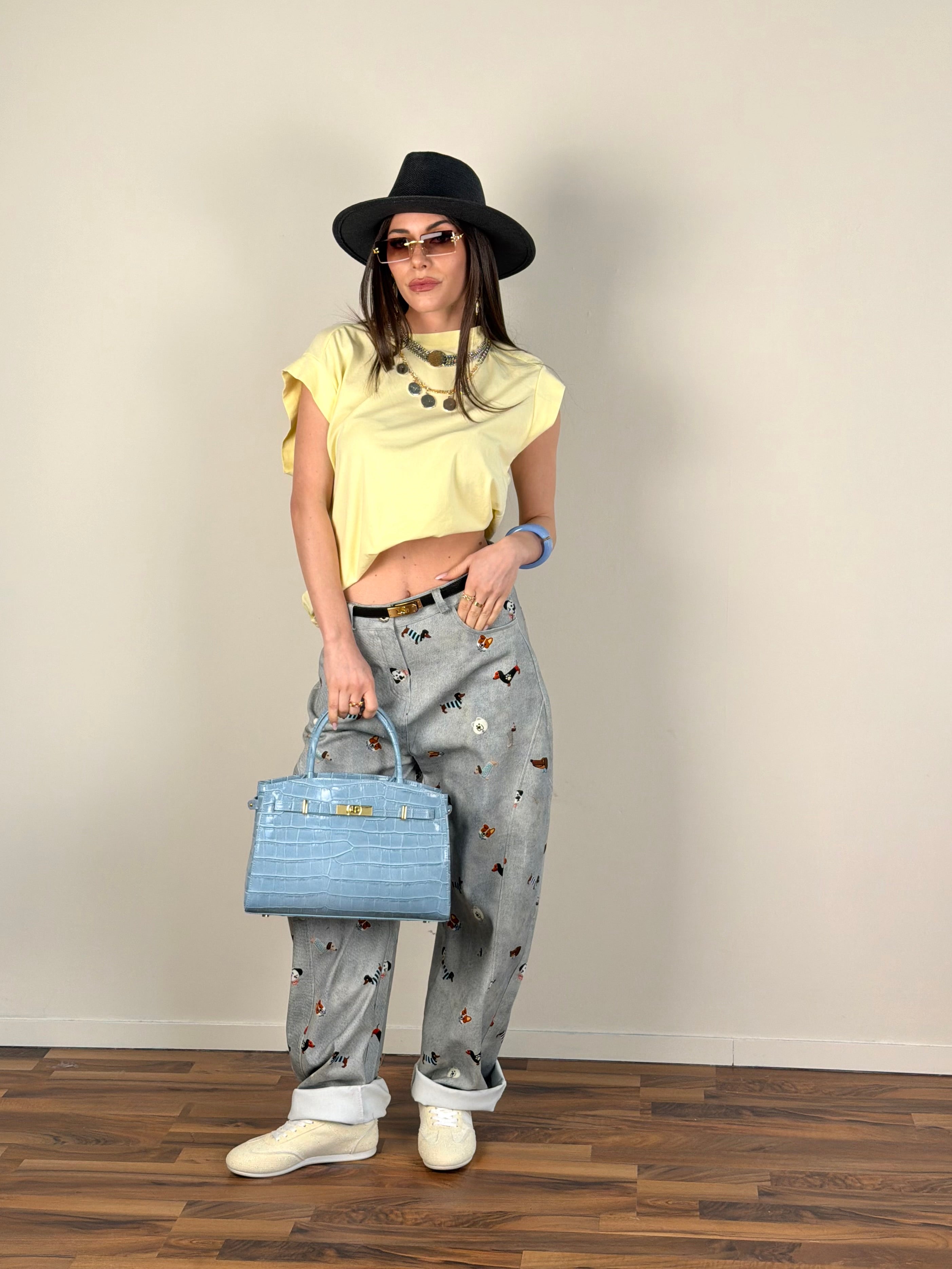 T-shirt Monica gialla