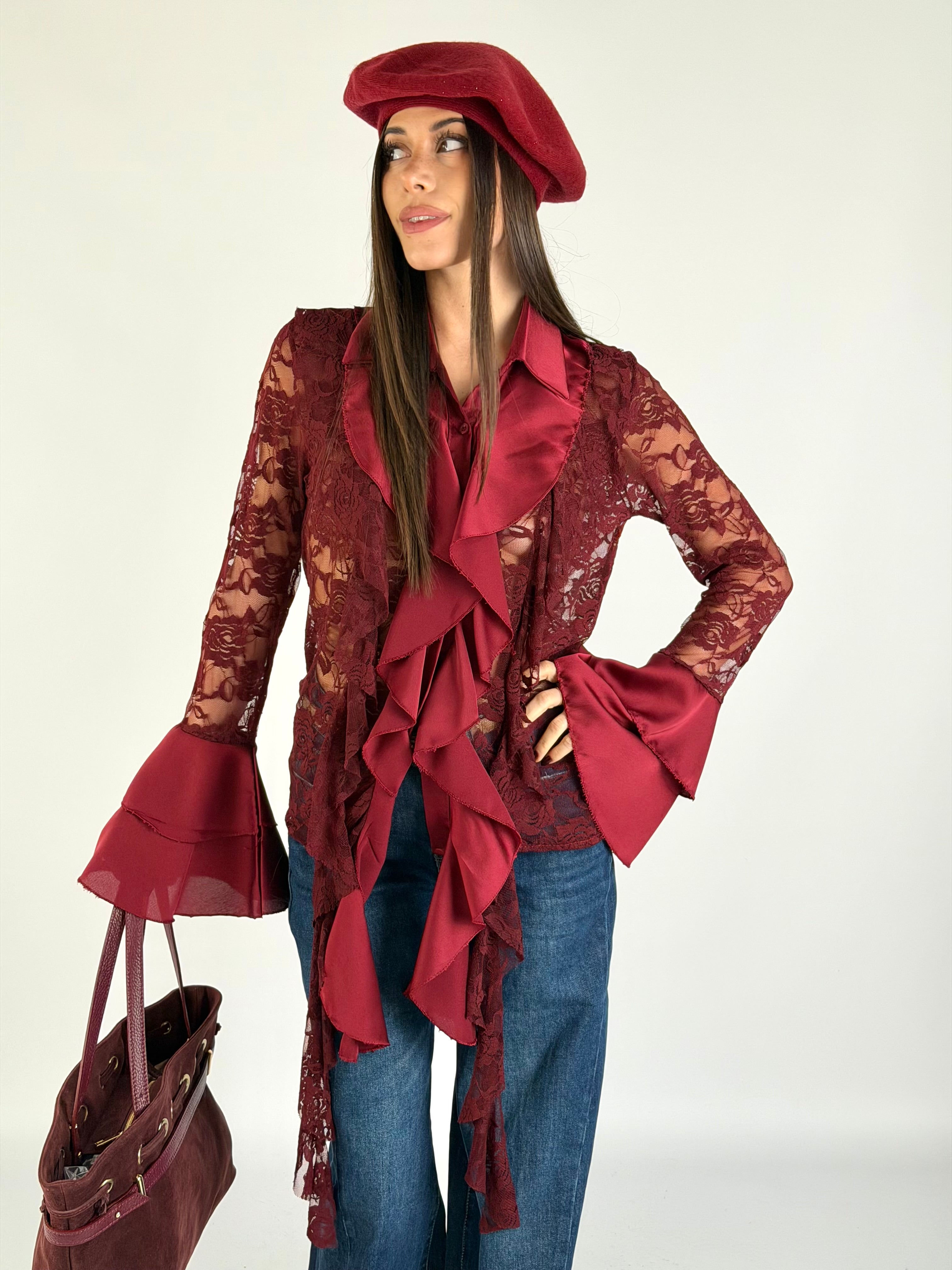 Camicia Marilú bordeaux