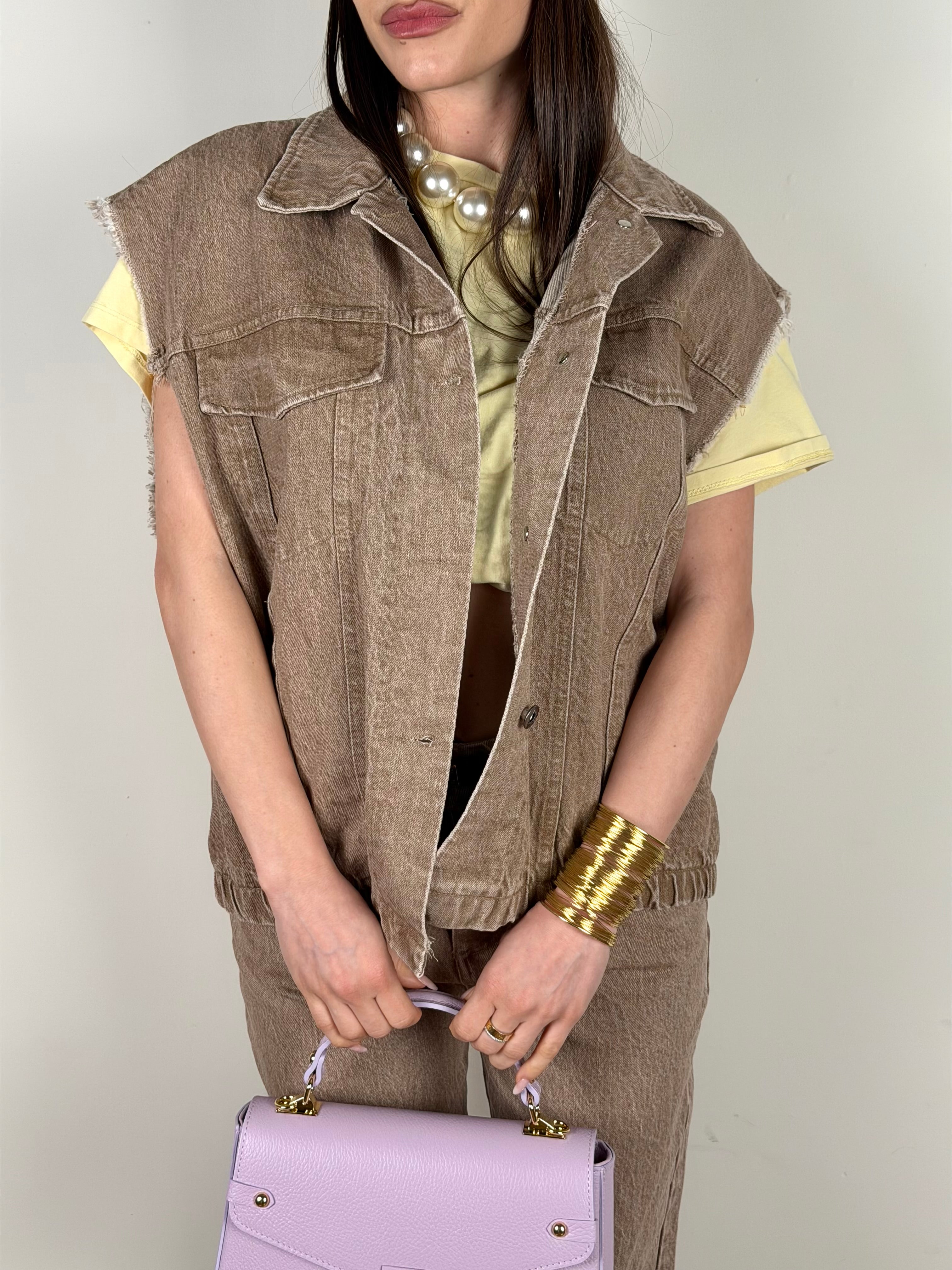 Gilet jeans Western