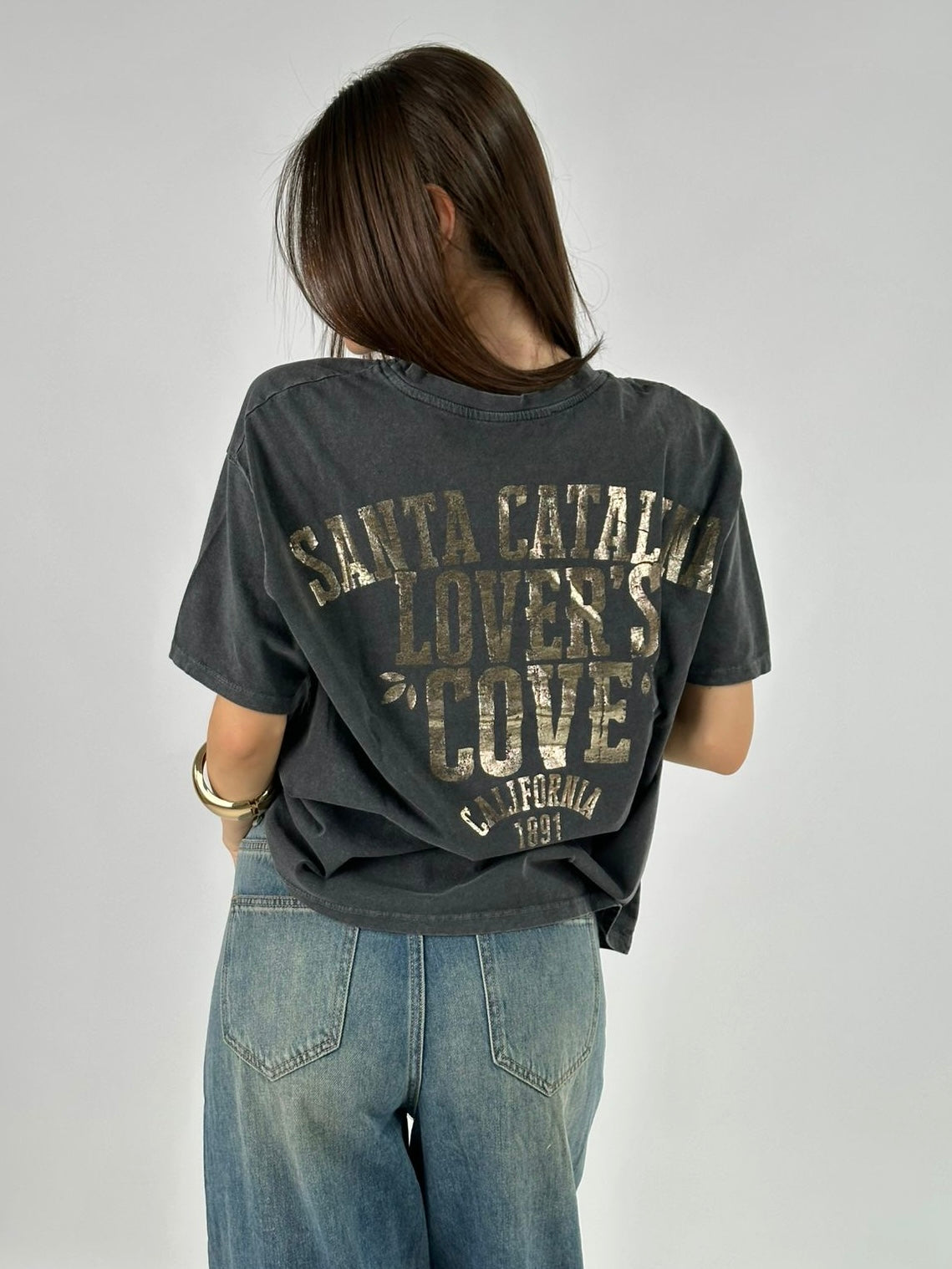 T-shirt premium 100% cotone California nera