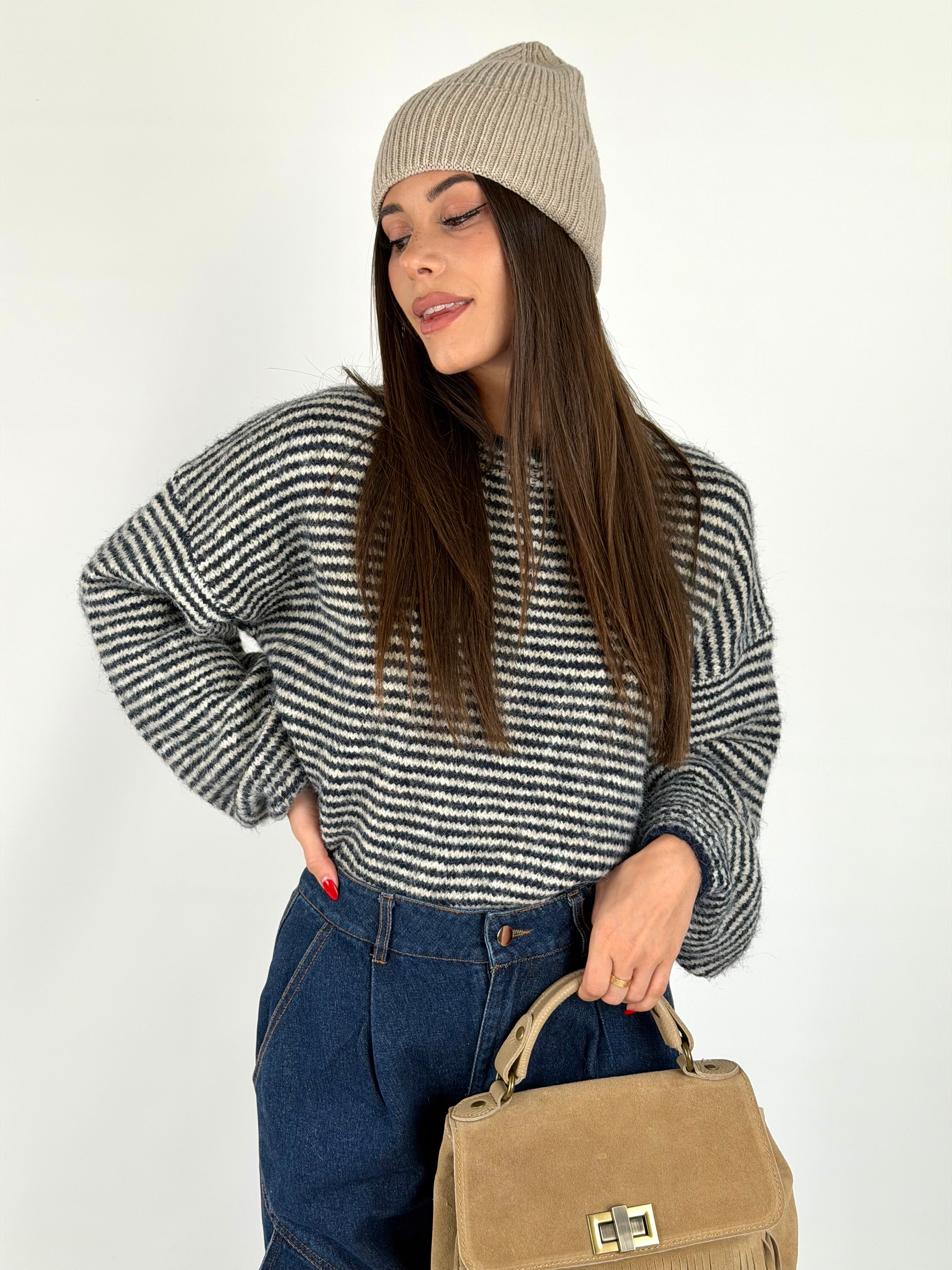 Maglia righe Sally blu