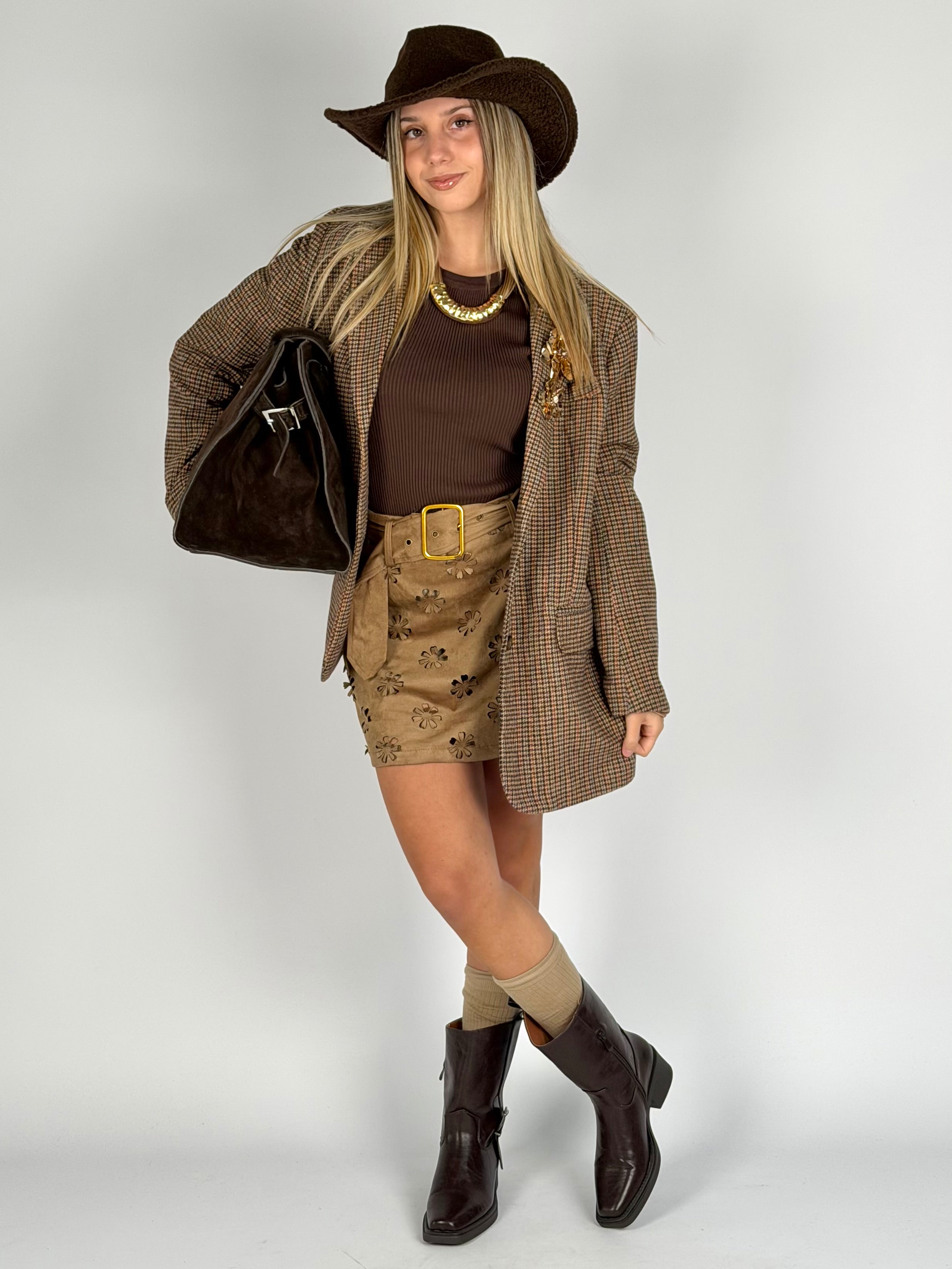 Giacca pied poule spille