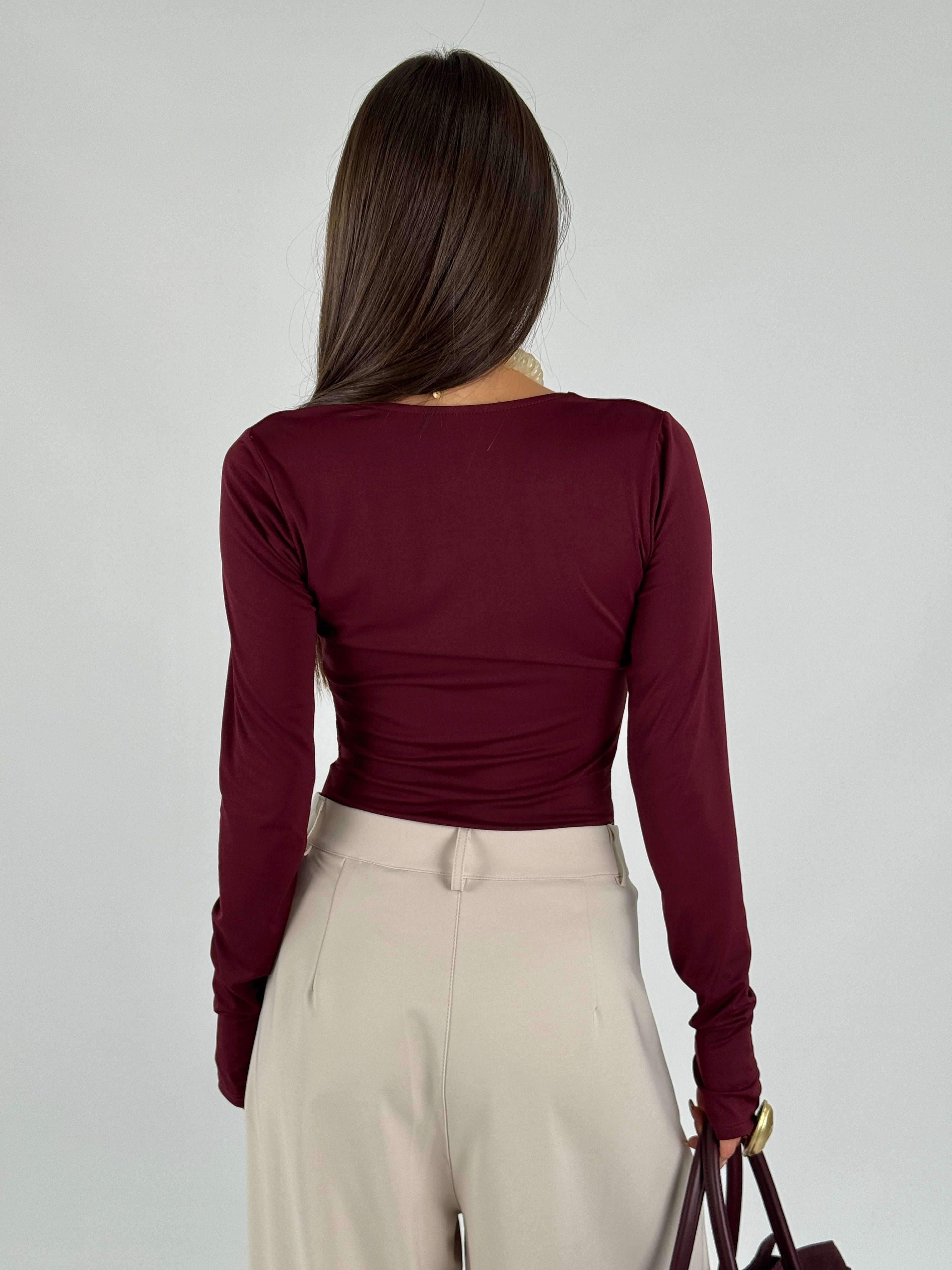 Maglia Ambra bordeaux