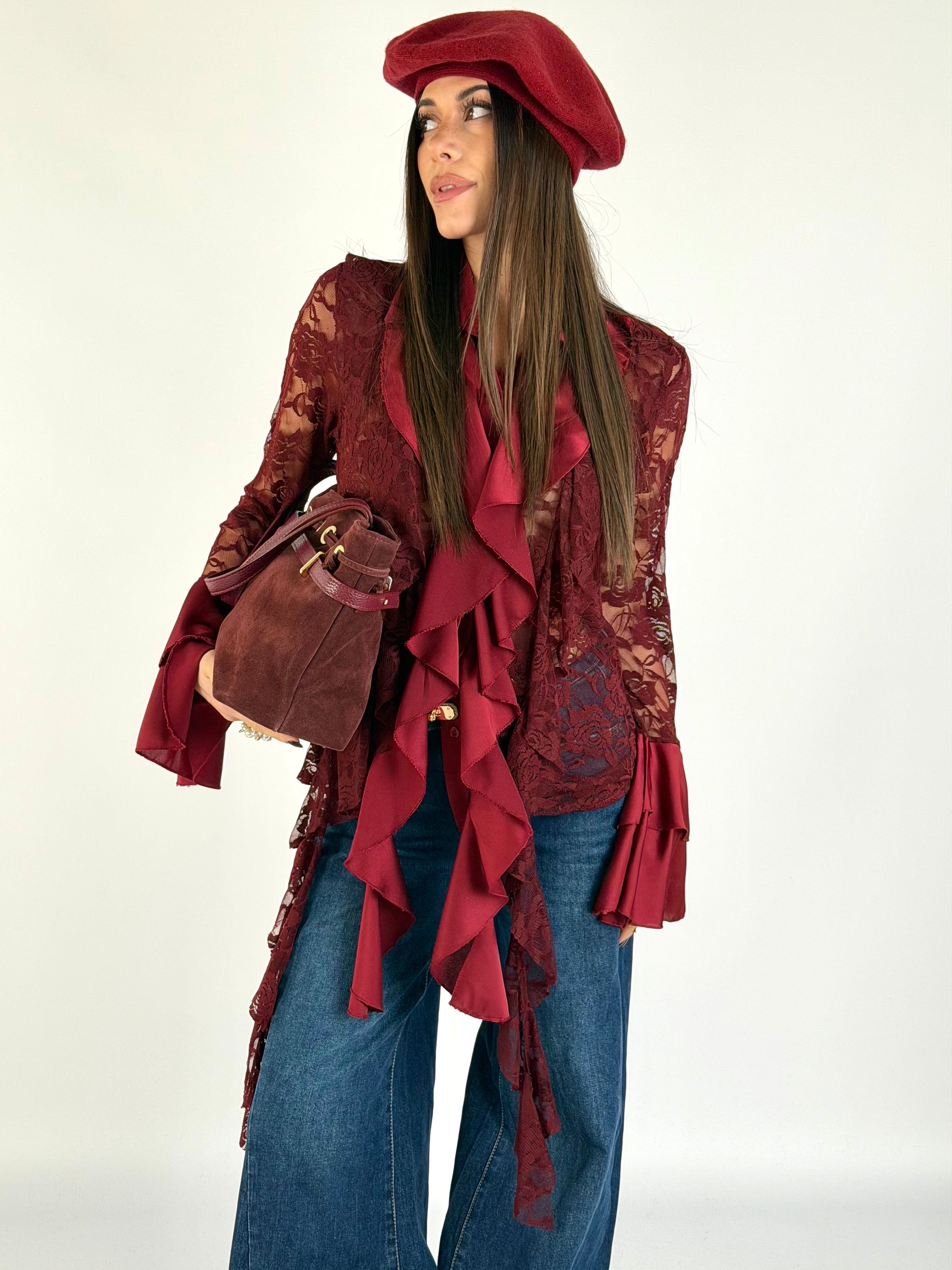 Camicia Marilú bordeaux