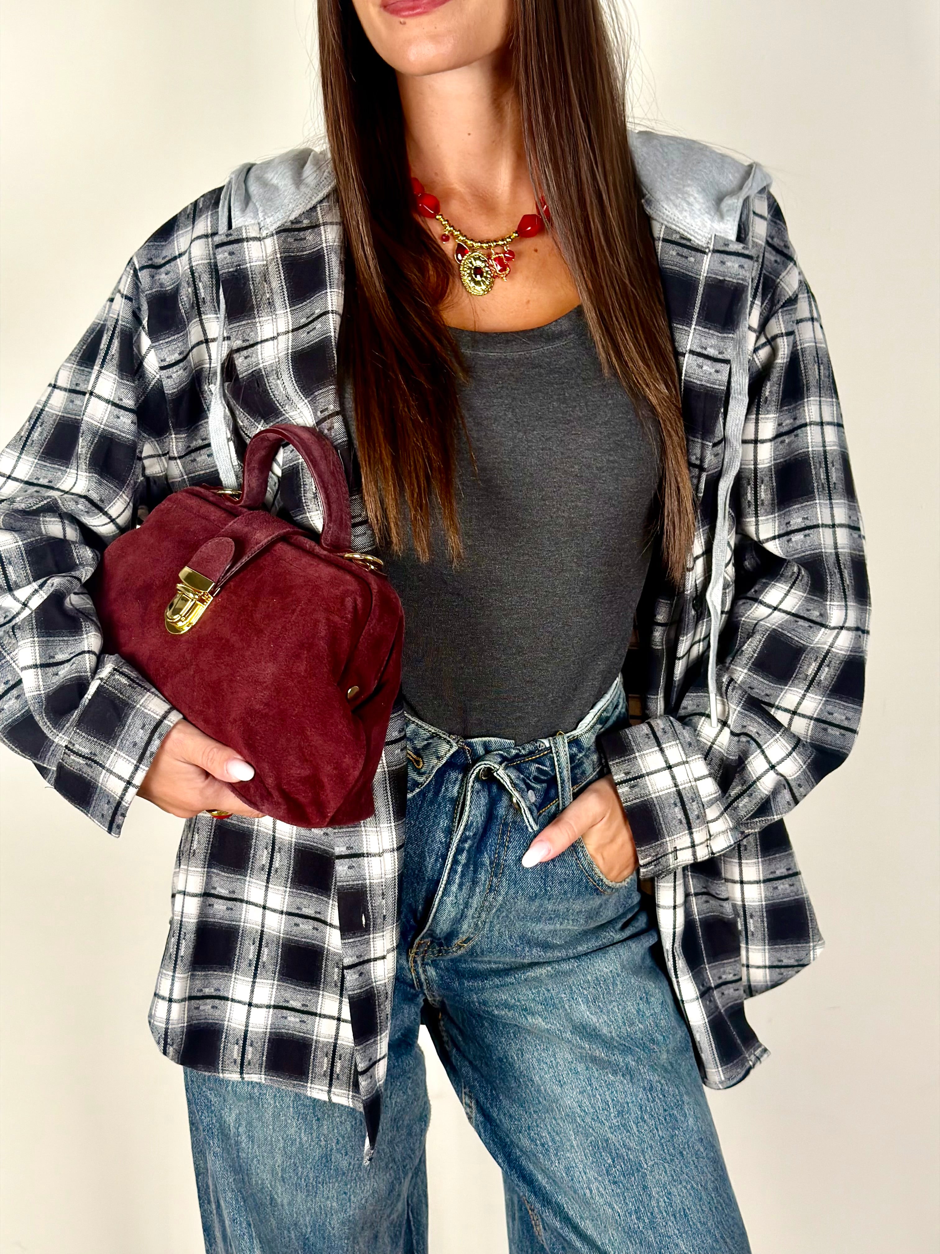 Camicia Check Street nero