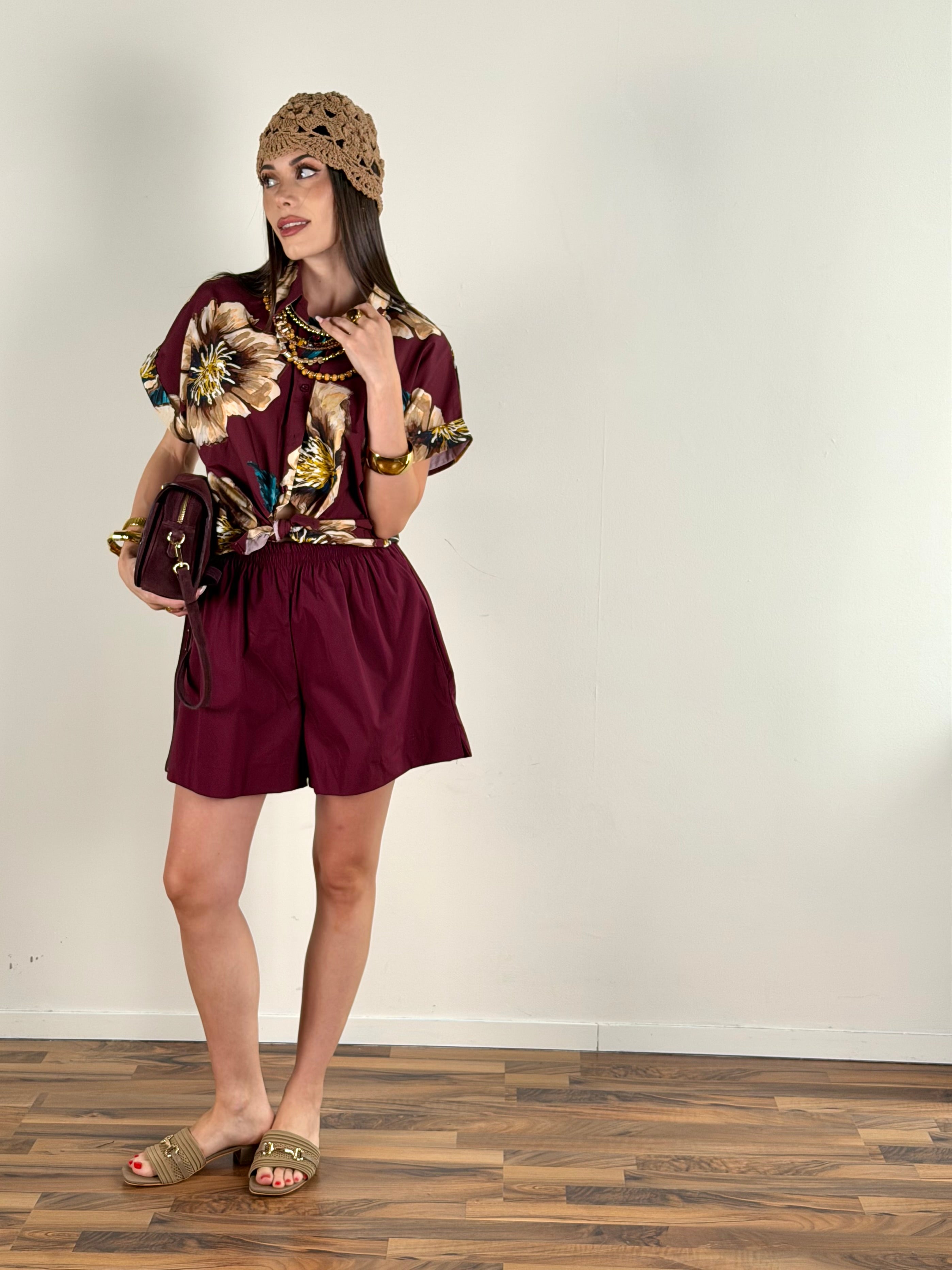 Camicia Monday bordeaux