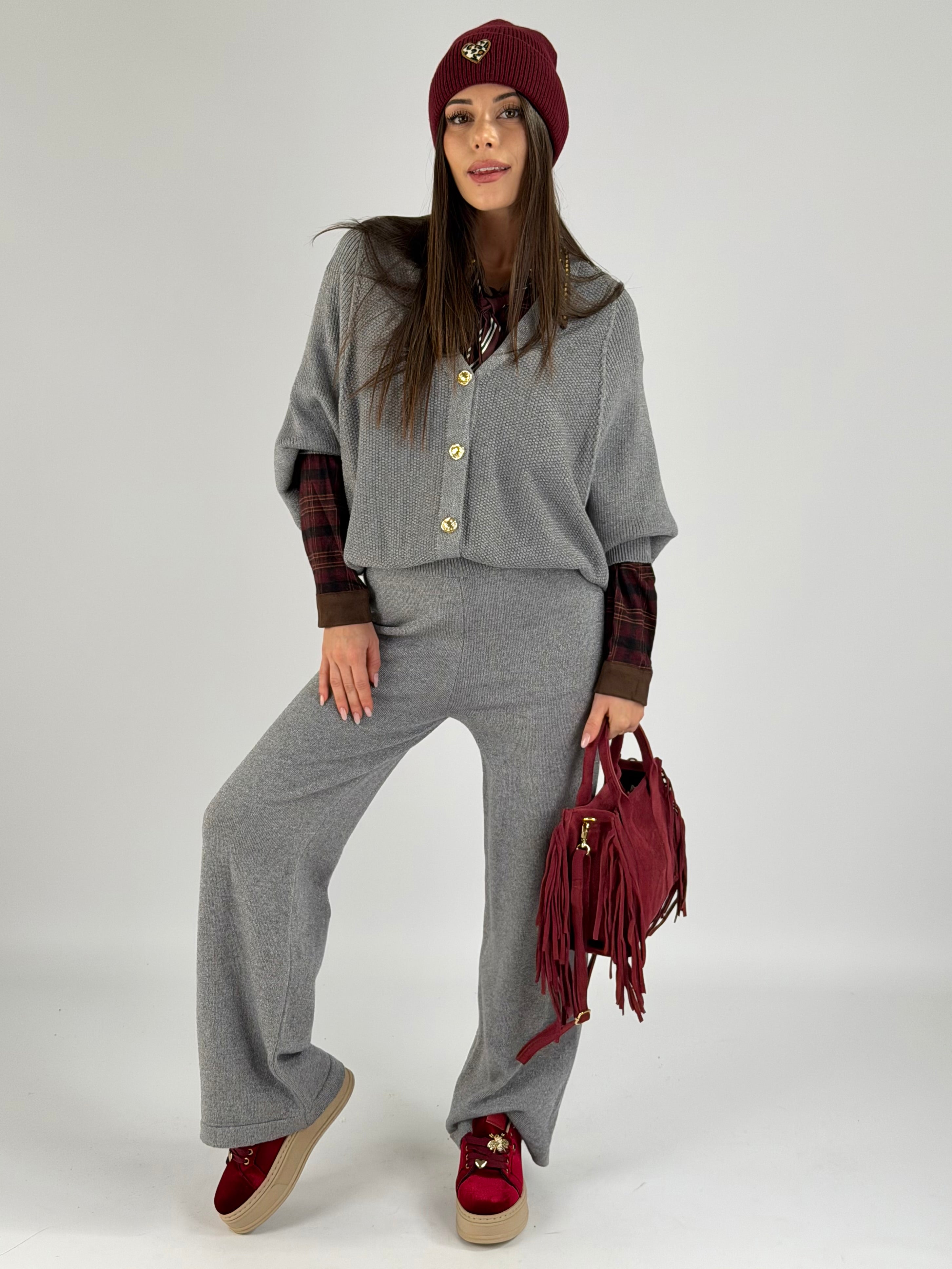 Set Tuta Lurex grigia