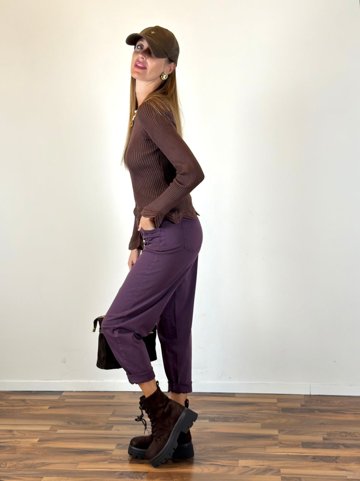 Pantalone Kimmy bordeaux