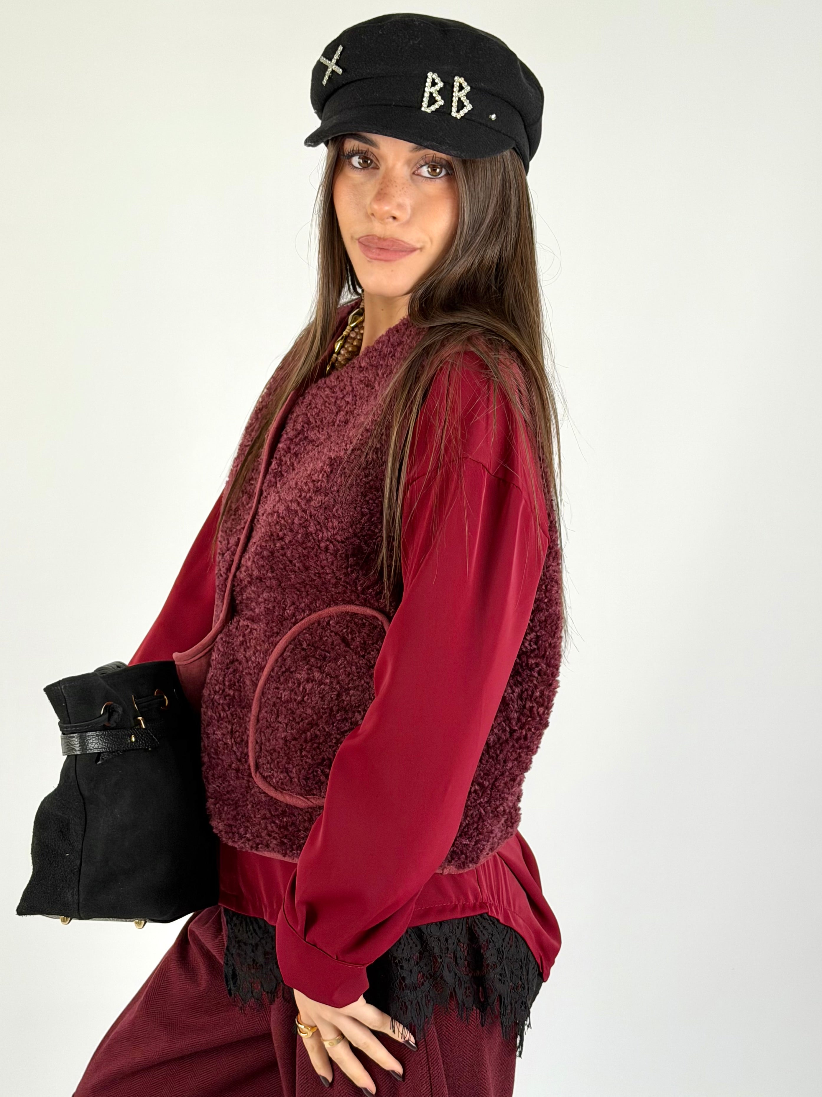 Gilet Cecy bordeaux