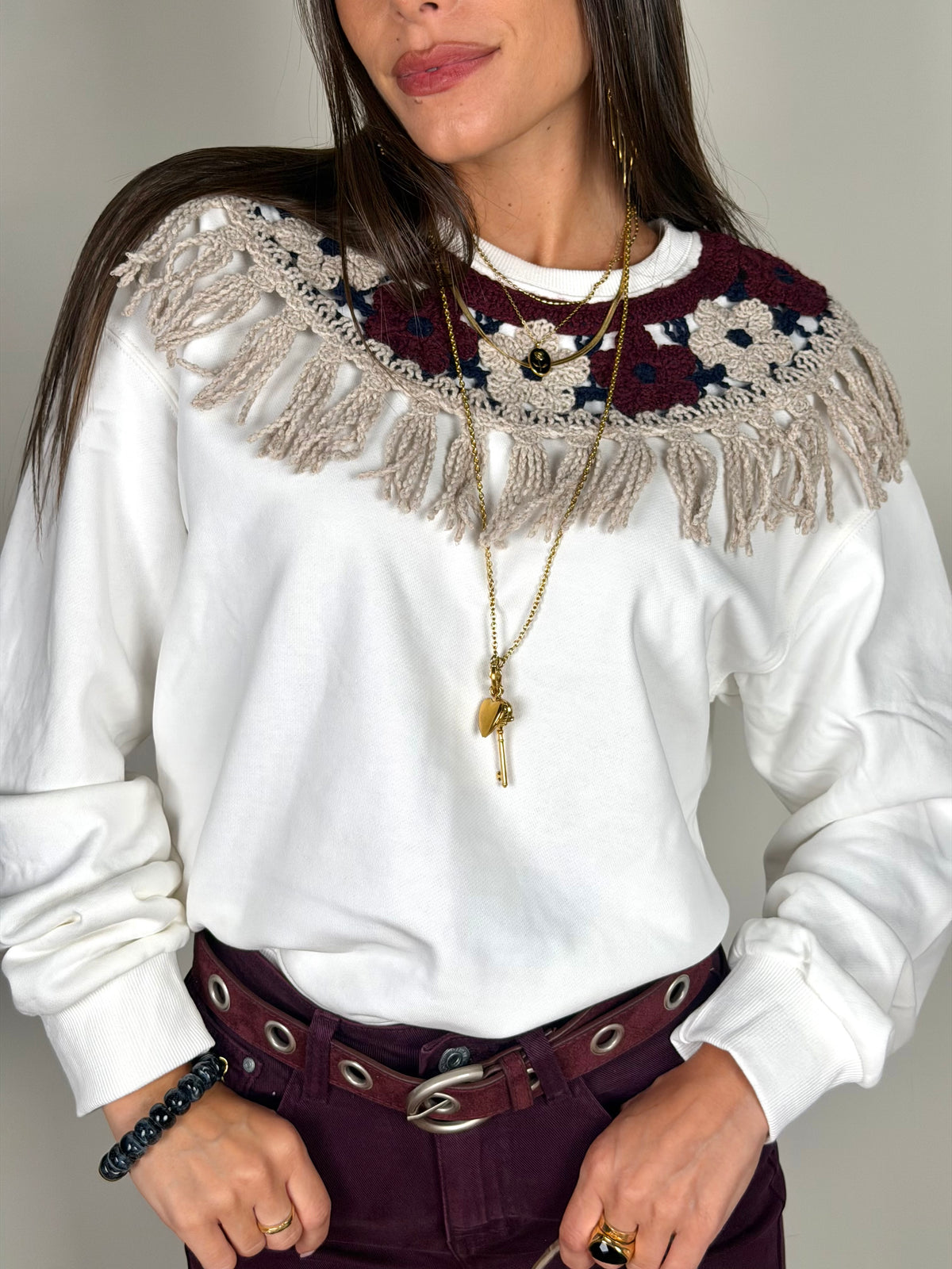 Felpa Indie bordeaux