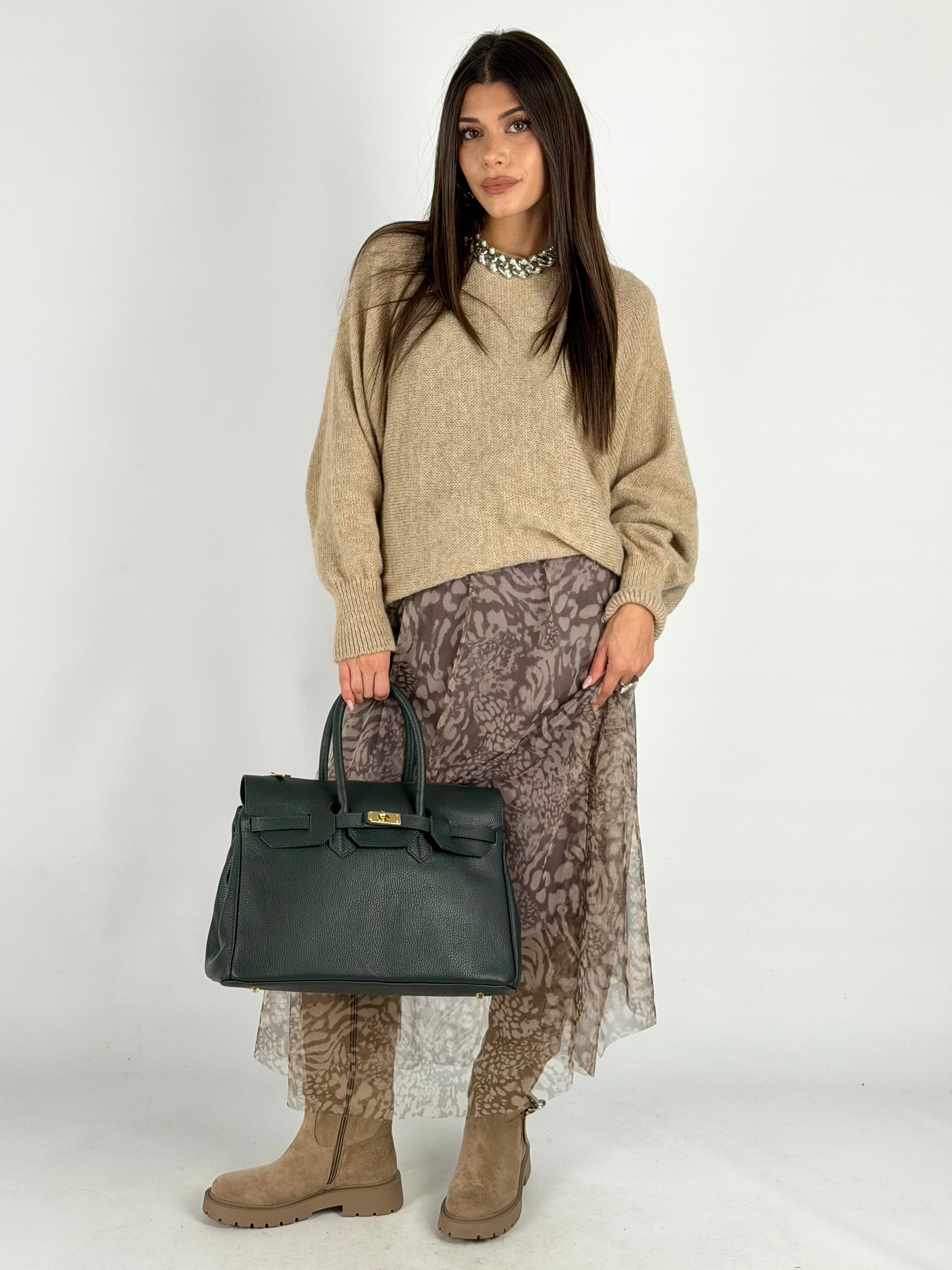 Abito + maglione Carly beige