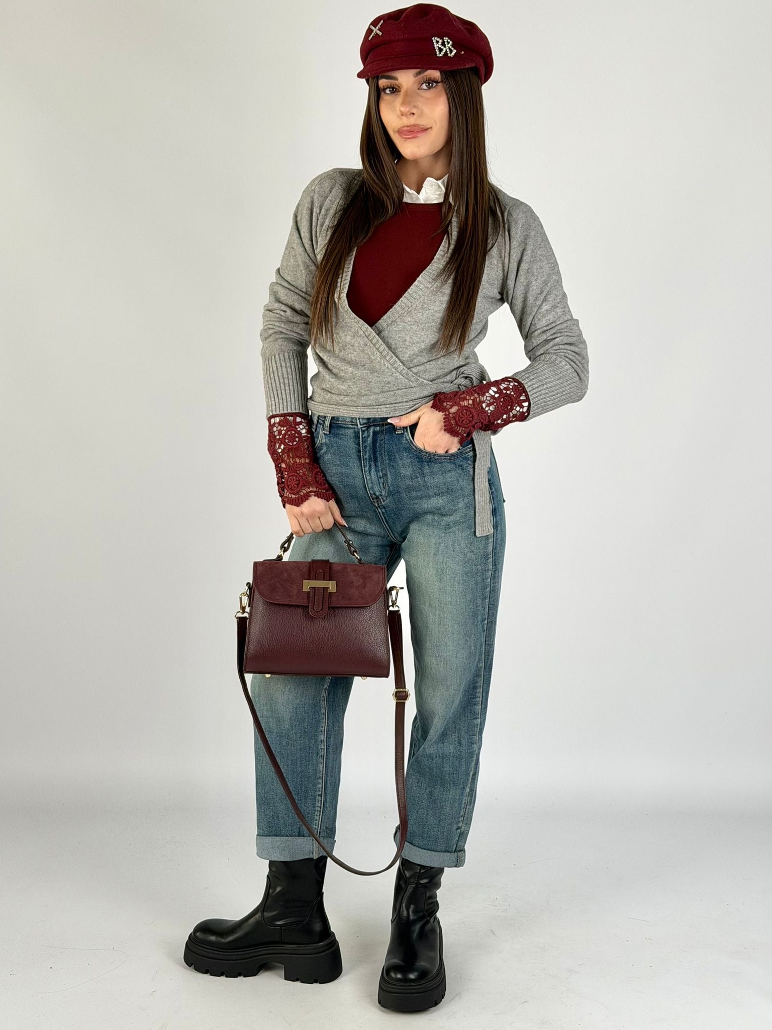 Maglia scaldacuore grigio