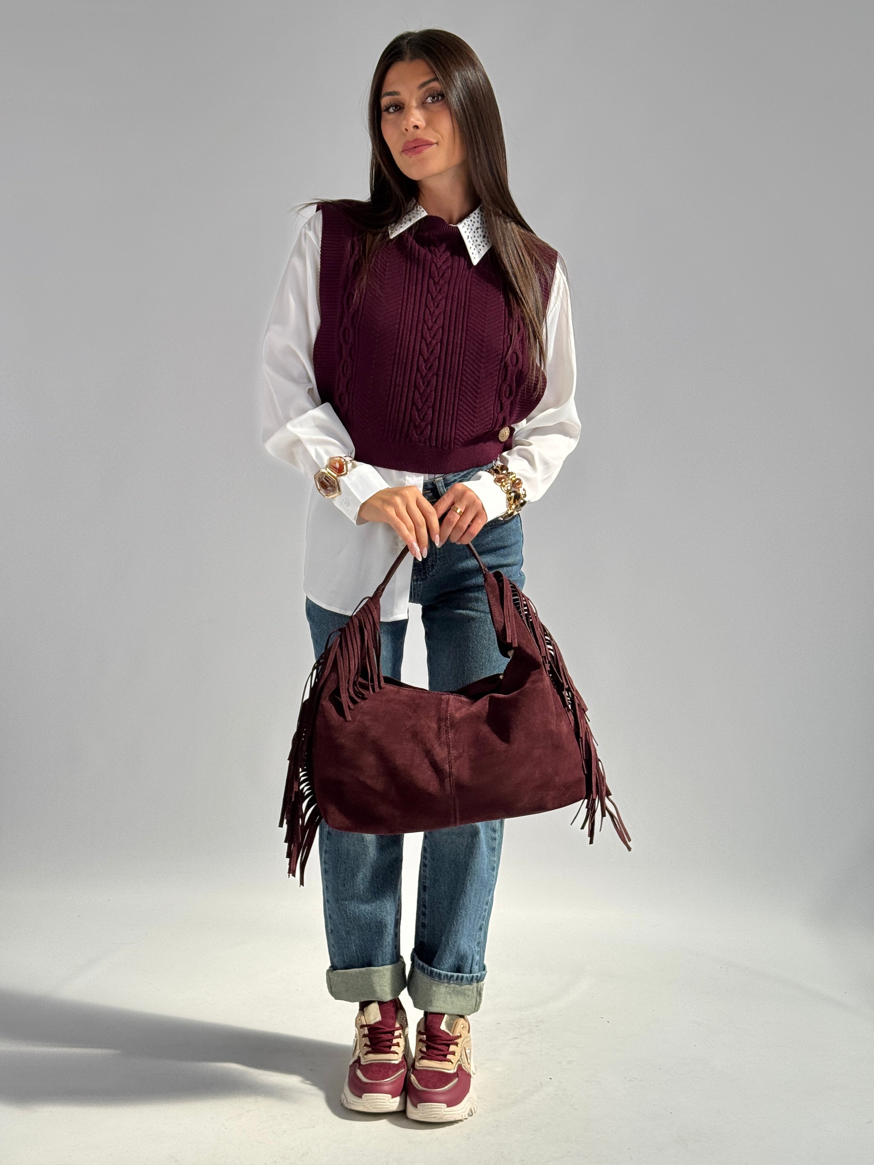 Maglia Chloe bordeaux