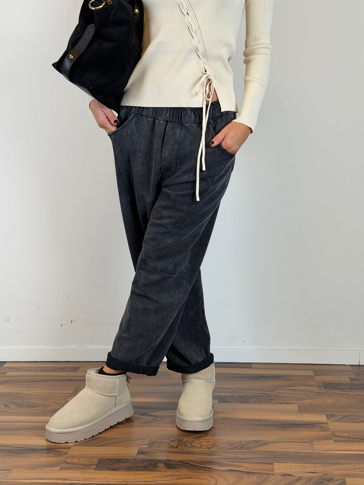 Pantalone Wash nero