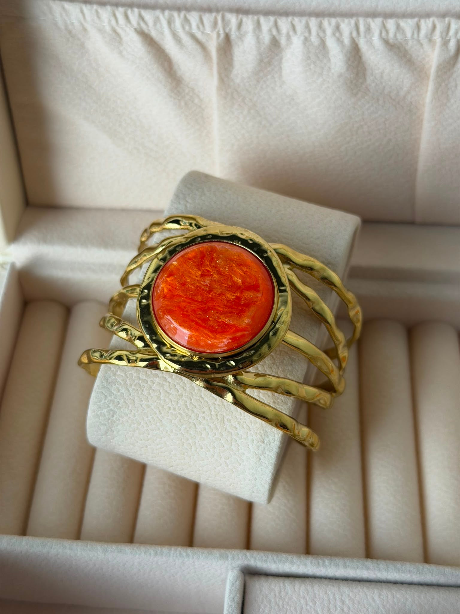 Bracciale rigido ARANCIONE - collezione HAPPY