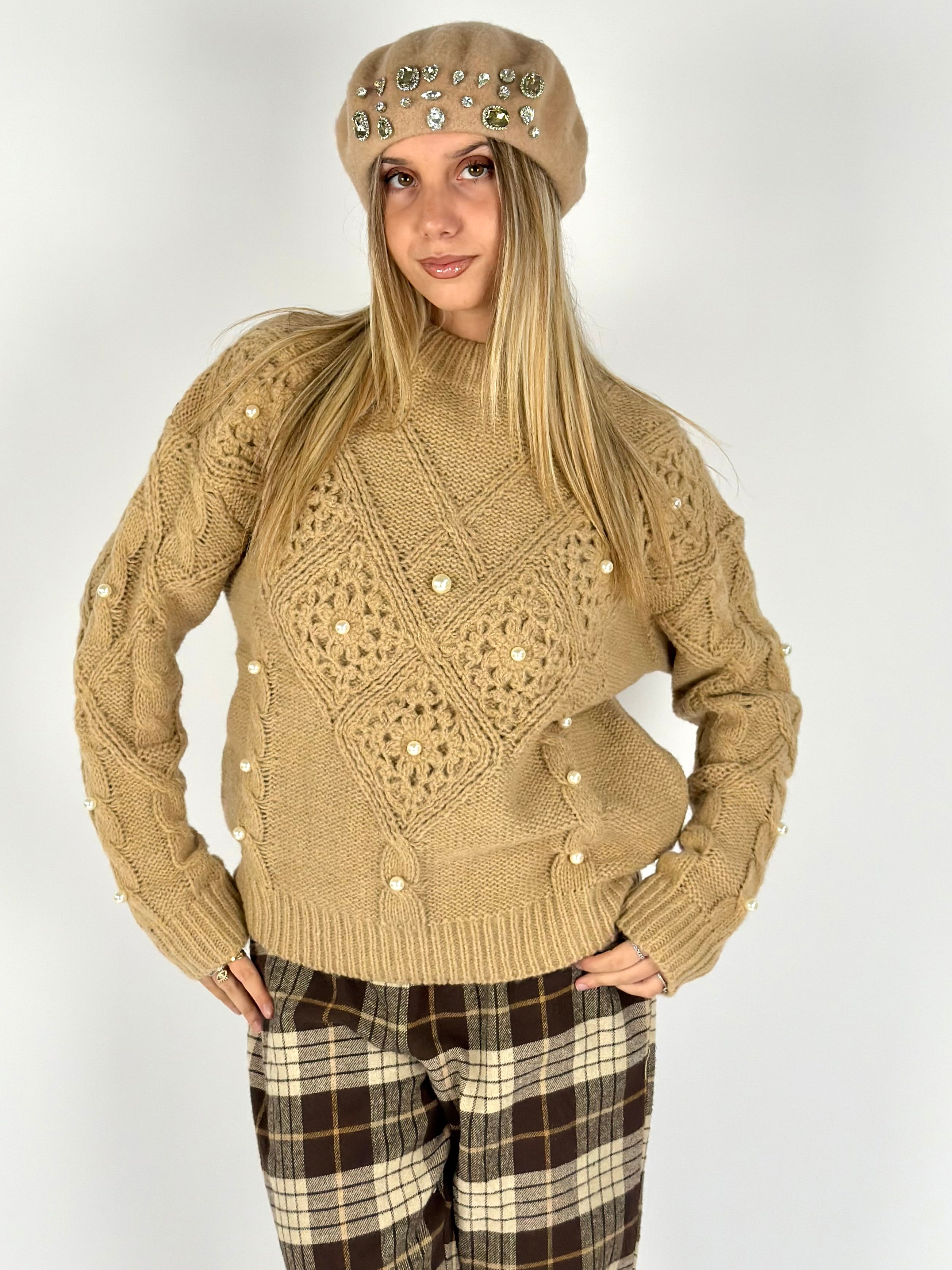 Maglia Perla tabacco