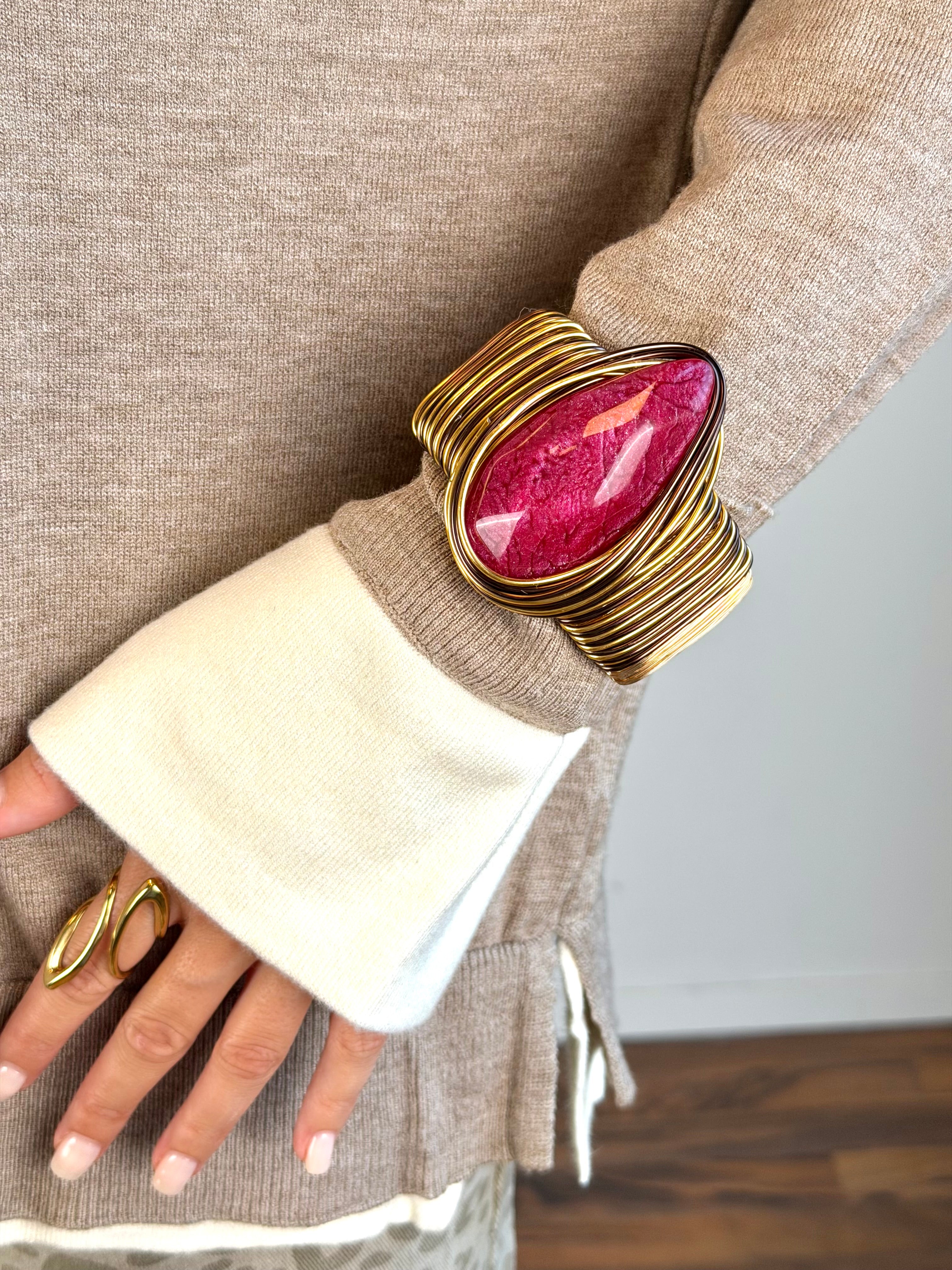 Bracciale goccia - collezione Borgogna