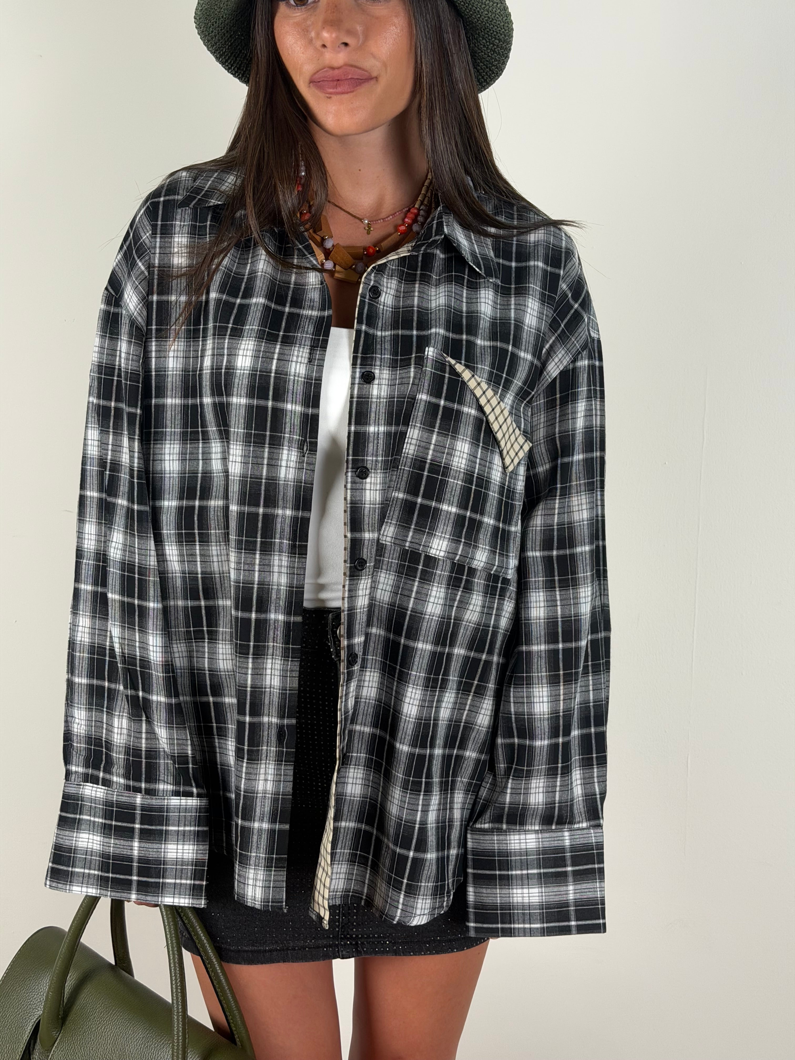 Camicia Check nero