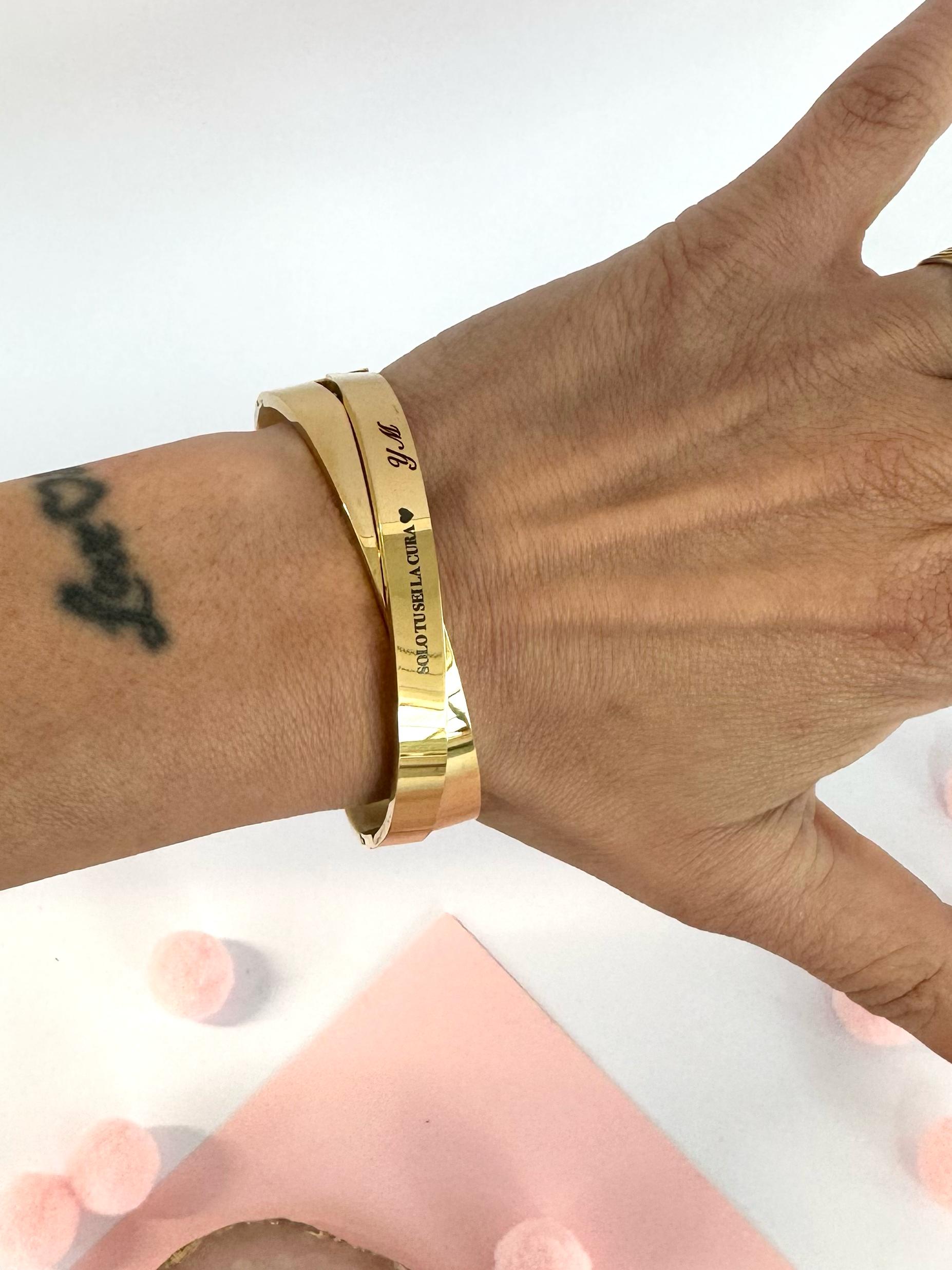 Bracciale bangle per sempre personalizzabile