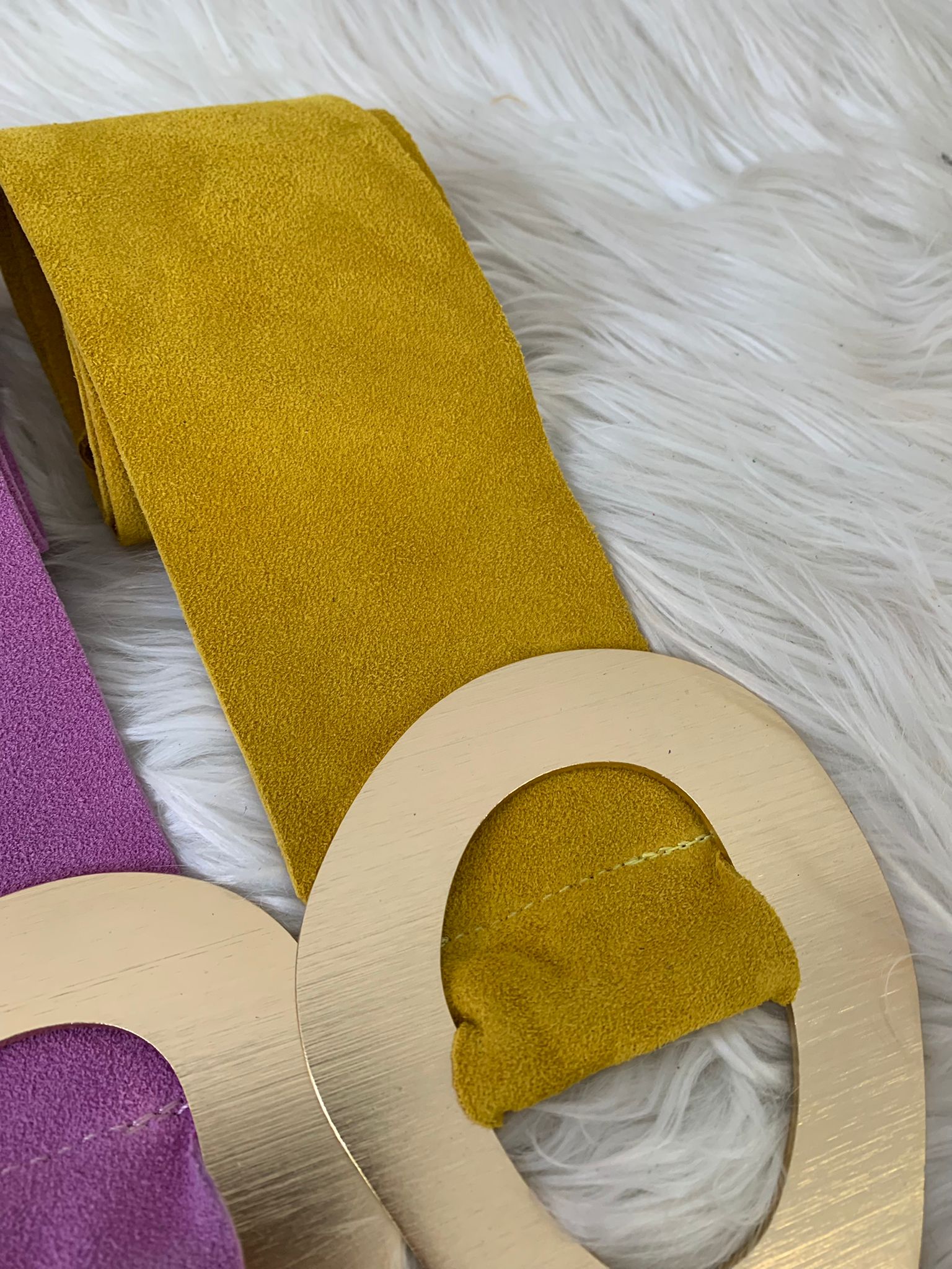 FUSCIACCA camoscio fibbia maxi